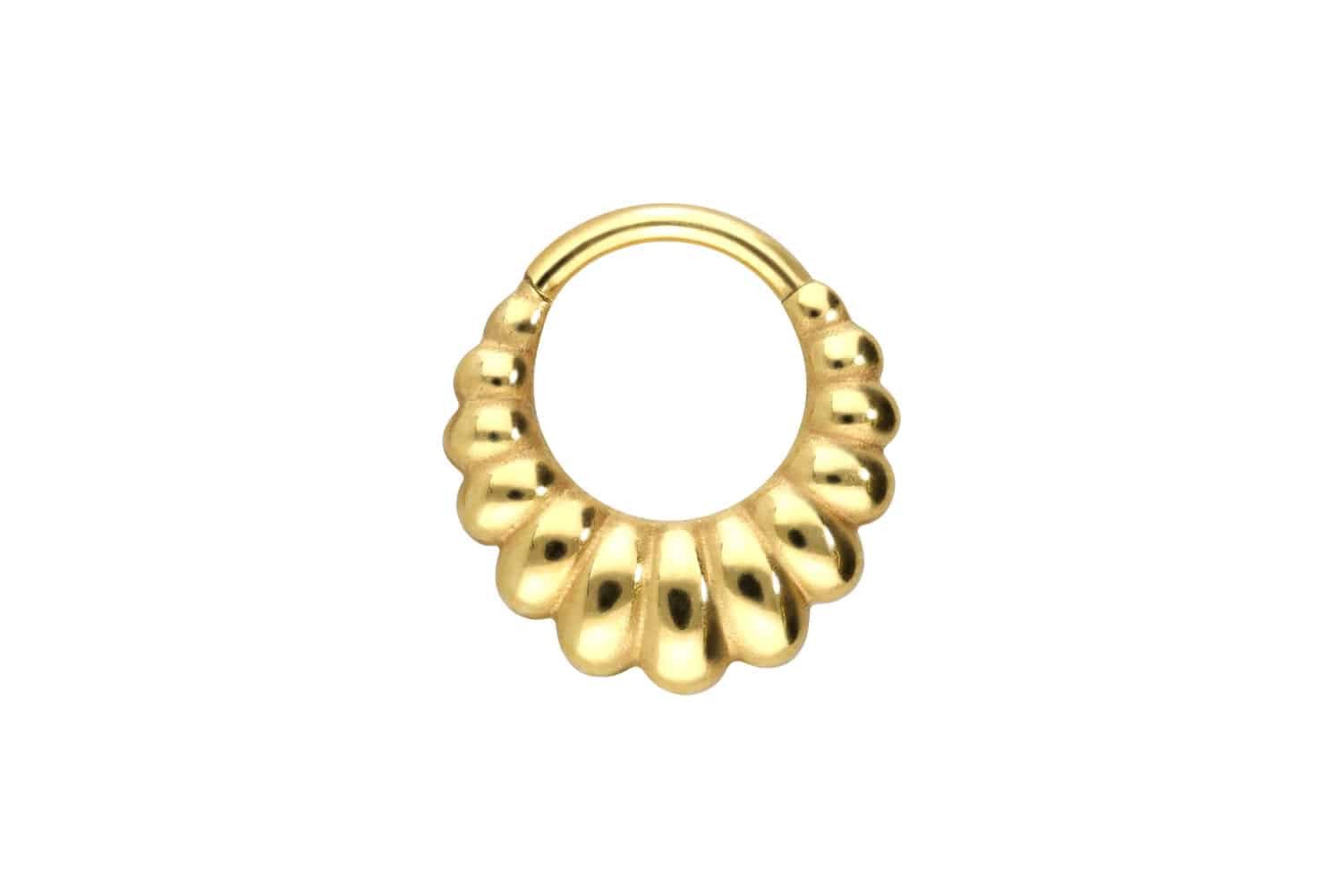 Nasenpiercing Titan Segmentring Clicker MUSCHEL-DESIGN