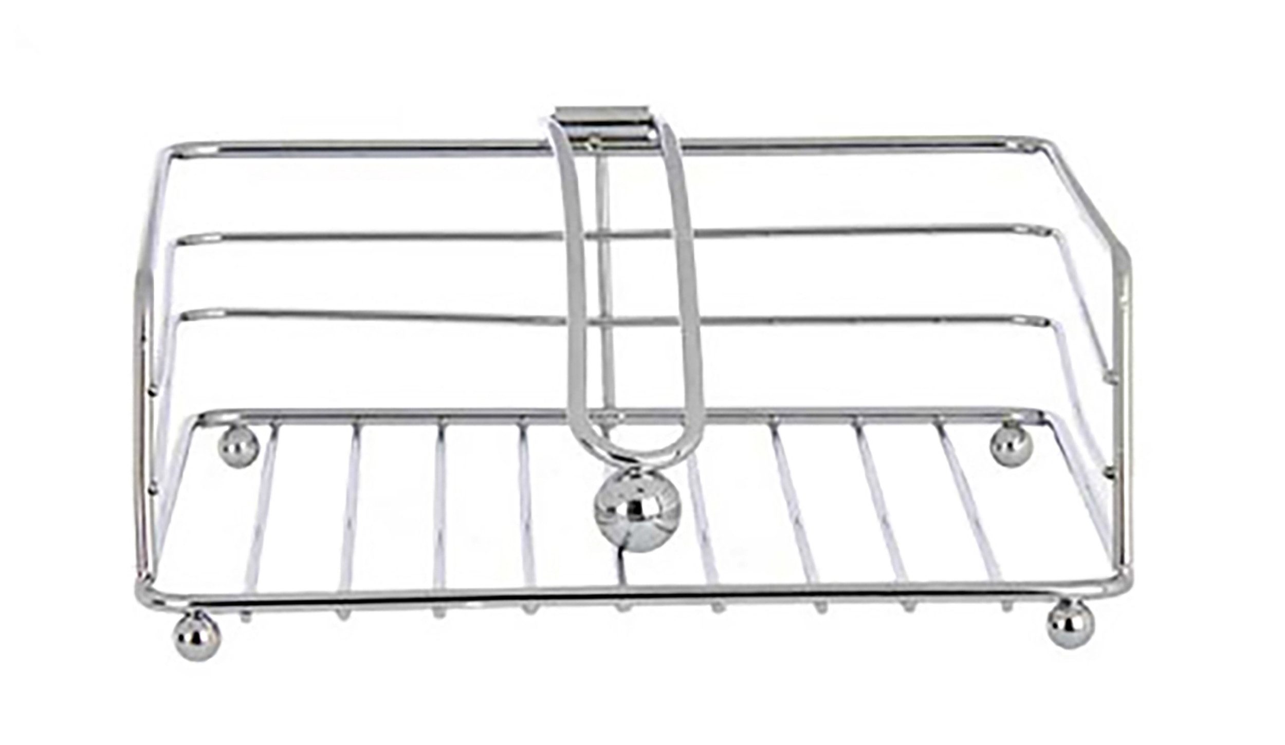 KINVARA Serviettenhalter SERVIETTENHALTER 19x19cm Chrom aus Metall Serviettenspender 61, Metall, Serviettenständer Serviettenbox Serviettenablage Serviettenkorb