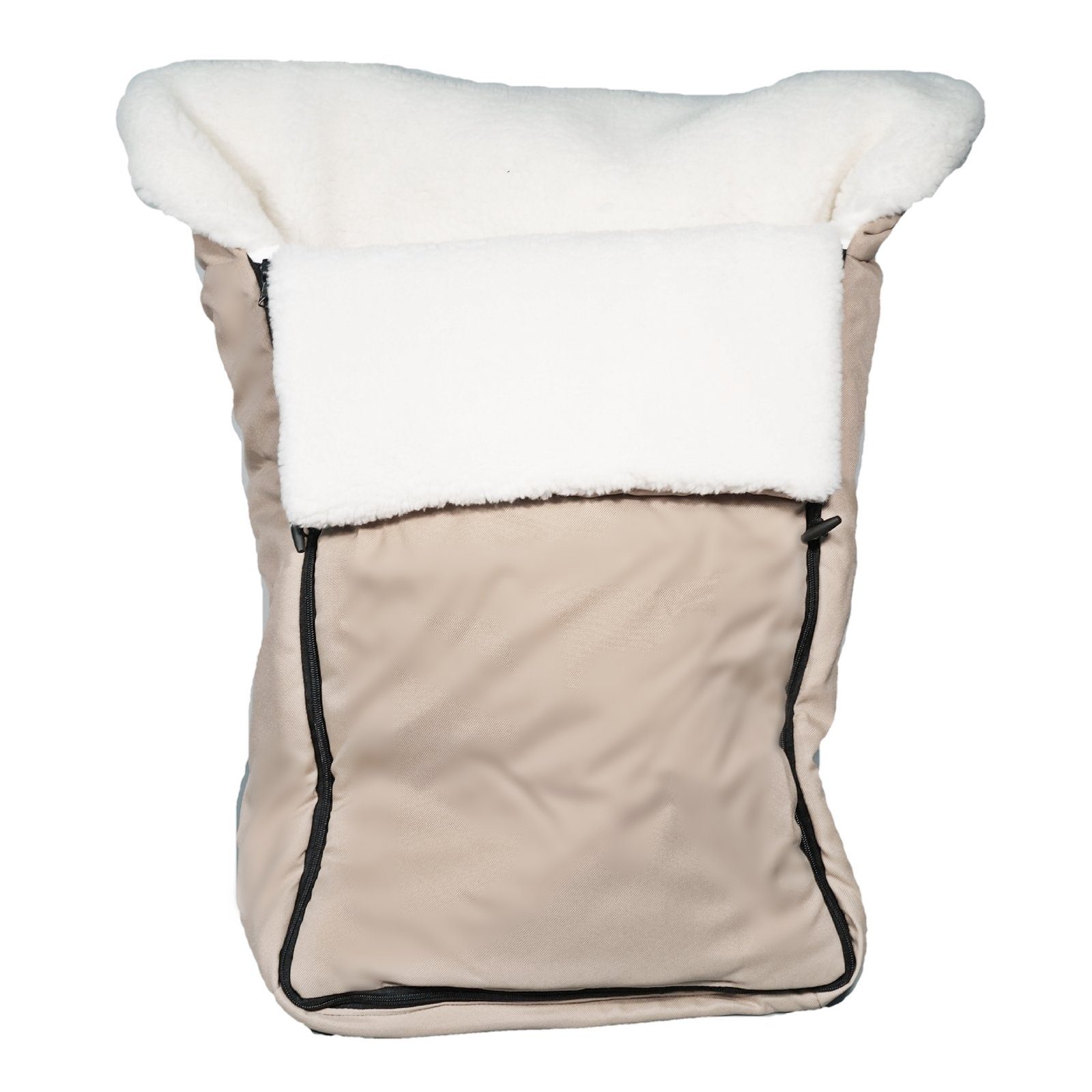 Eichhorn Kinderwagen Fußsack XL Winterfußsack universal (mit Teddyfell (waschbar) und hohem Rückenteil), mit vorgenähten Gurtschlitzen und Rundum-Reißverschluss