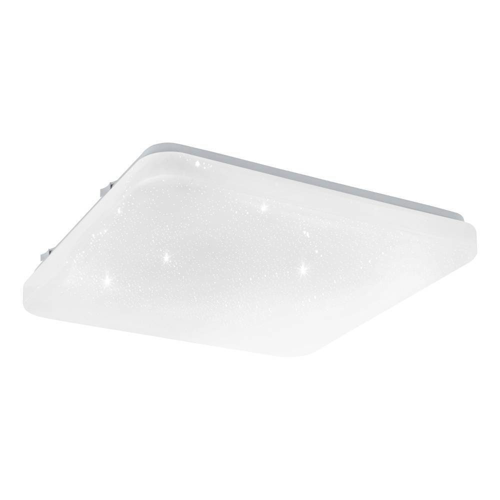 EGLO LED Deckenleuchte FRANIA-S Deckenlampe, weiß, Kristalleffekt, geringe Aufbauhöhe, LED fest integriert, Warmweiß, Sternenhimmel Deckenleuchte, Kristall-Effekt, neutralweiß, IP20