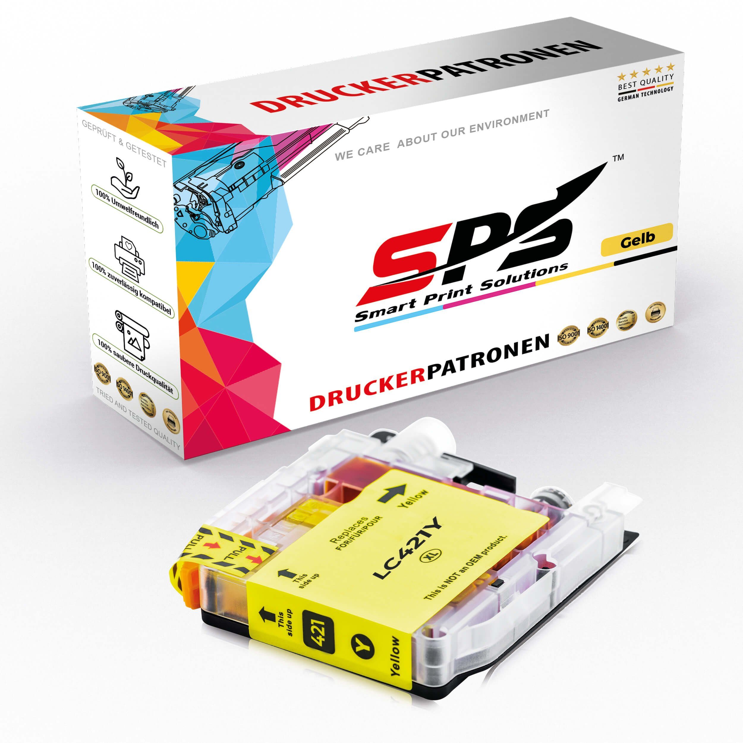 SPS Kompatibel für Brother DCP-J 1050 (LC-421XLY) Tintenpatrone Gelb Tintenpatrone (1er Pack)