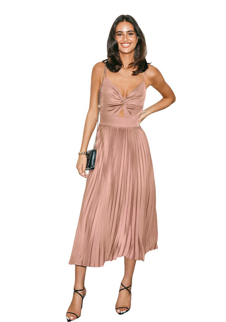 Cupshe Maxikleid Satin gedrehtes Lockerauge Kleid