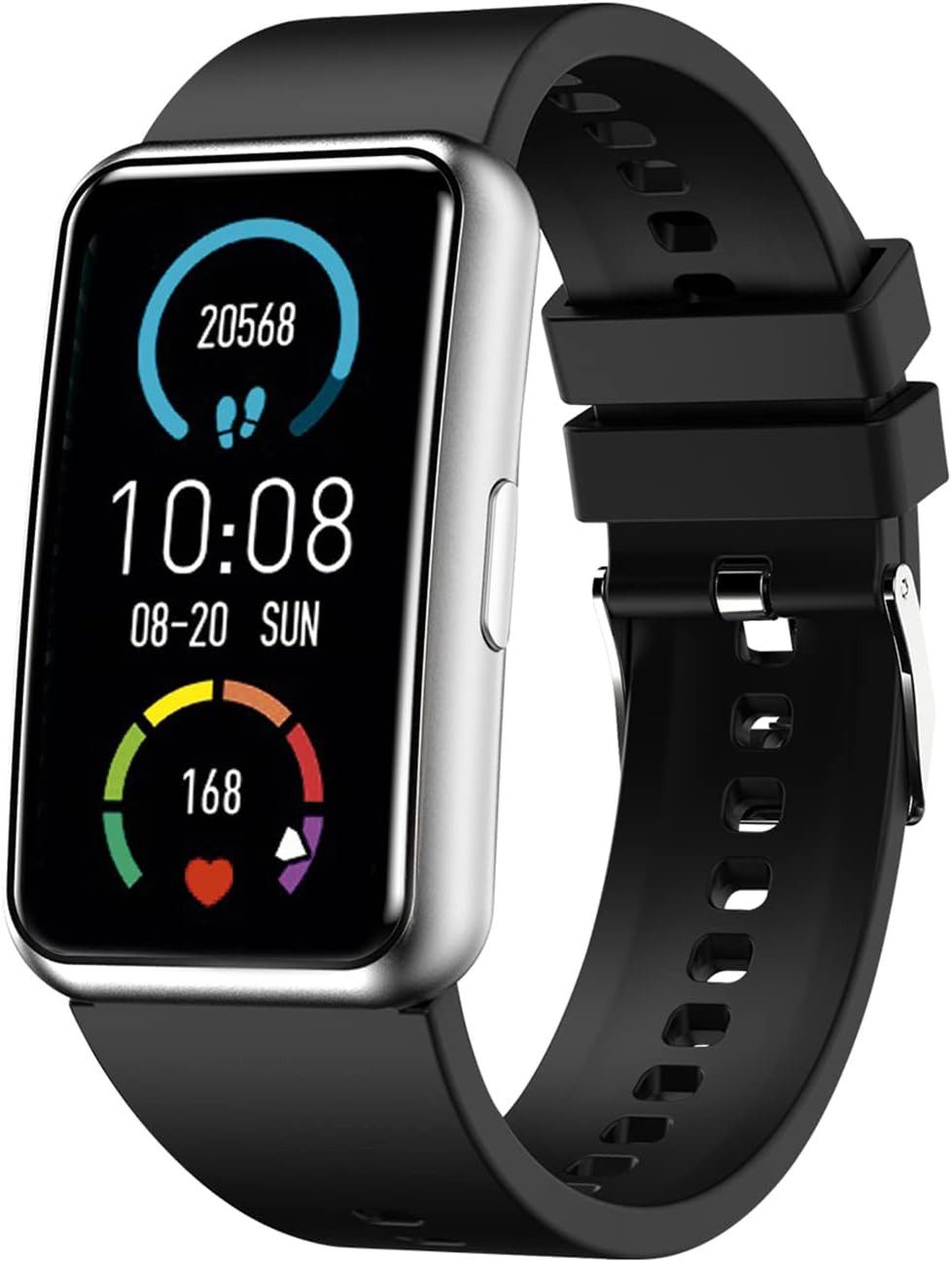 Atlanta Smartwatch (1,45 Zoll, Android, iOS), mit Wettervorhersage, Schrittzähler, Stoppuhr, zum messen, wasserdicht