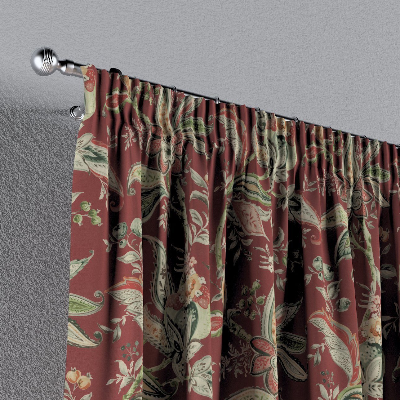 100 rot Vorhang x cm, Kräuselband 130 Dekoria mit Gardenia, Vorhang