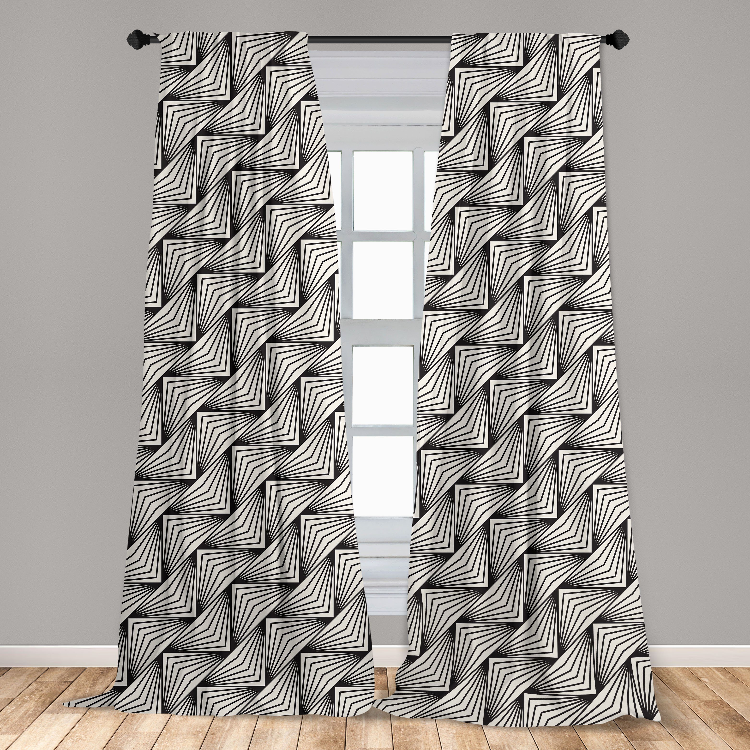 Gardine Vorhang für Wohnzimmer Schlafzimmer Geometrisch Forms Dekor, Effekte Microfaser, Abakuhaus, Bohemian
