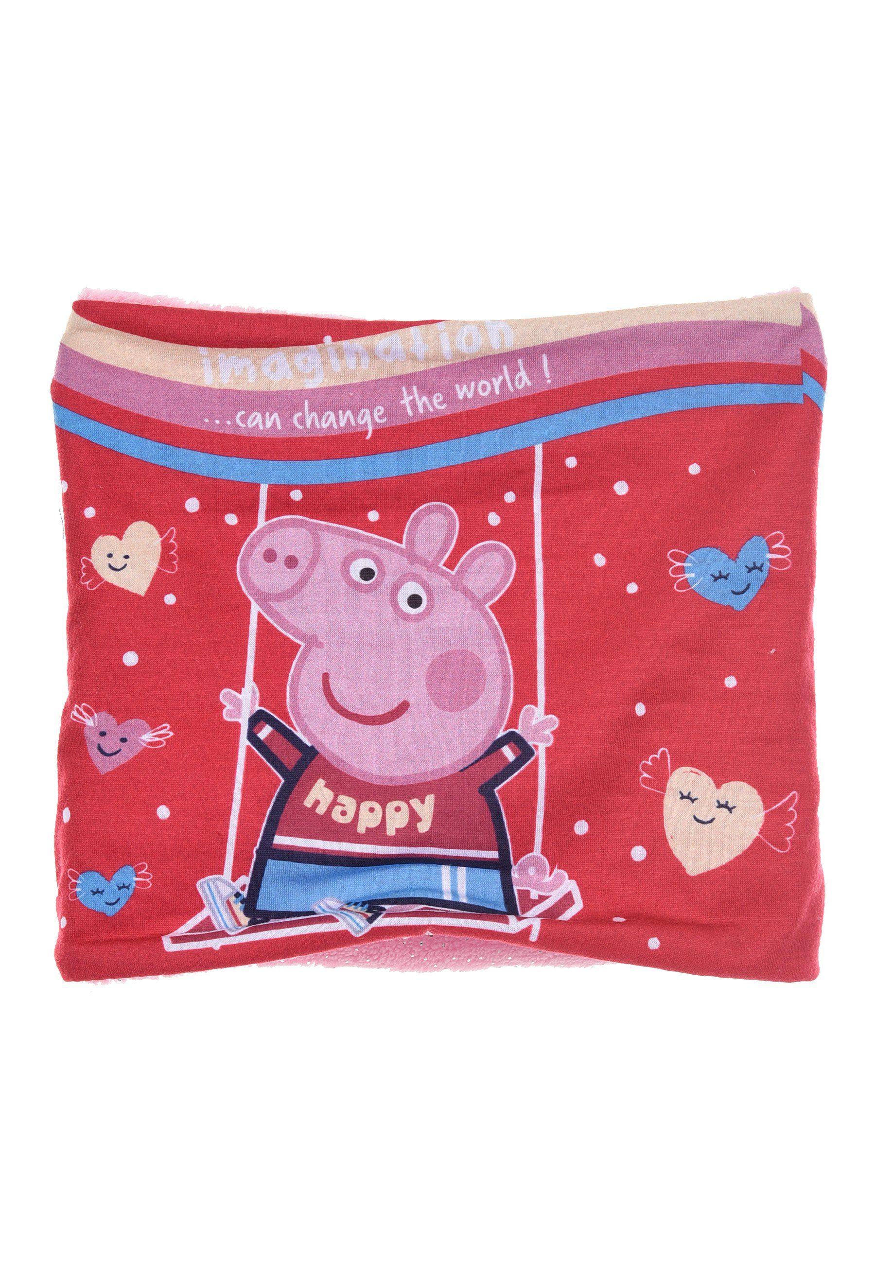 Peppa Pig Loop Peppa Wutz Kinder Mädchen Winter-Schal Schlauch-Schal, Pink
