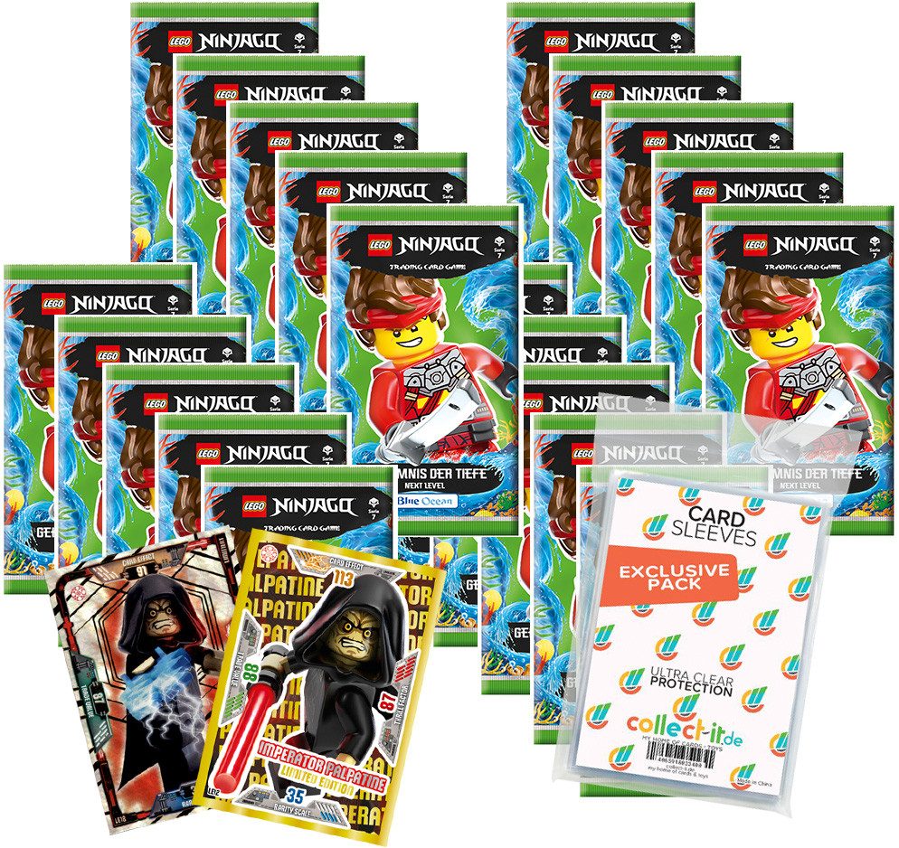 Star Wars Sammelkarte LEGO Ninjago 7 NEXT LEVEL Trading Cards 20 Booster + Collect-it Hüllen