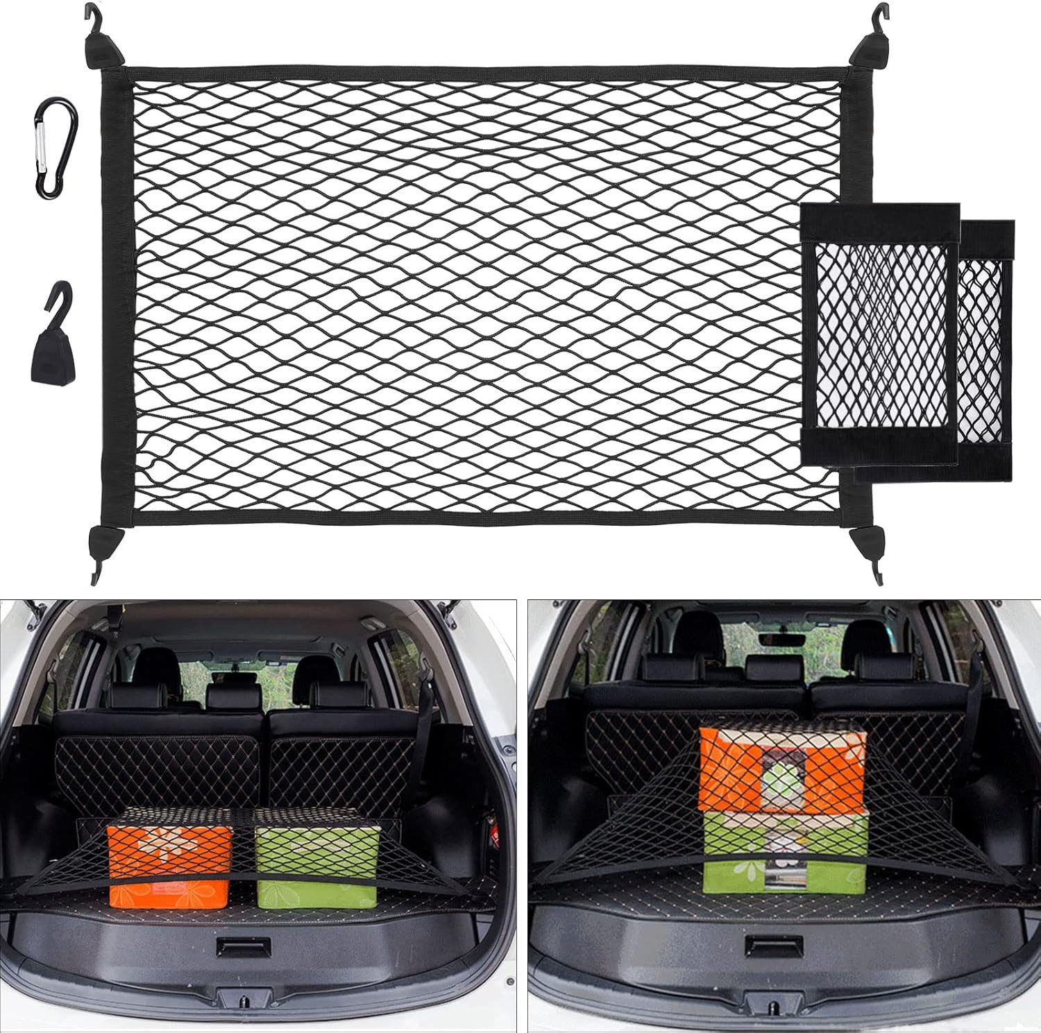 Rücksitzorganizer Kofferraumnetz Auto, Gepäcknetz Erstreckt Sich auf 140x100cm