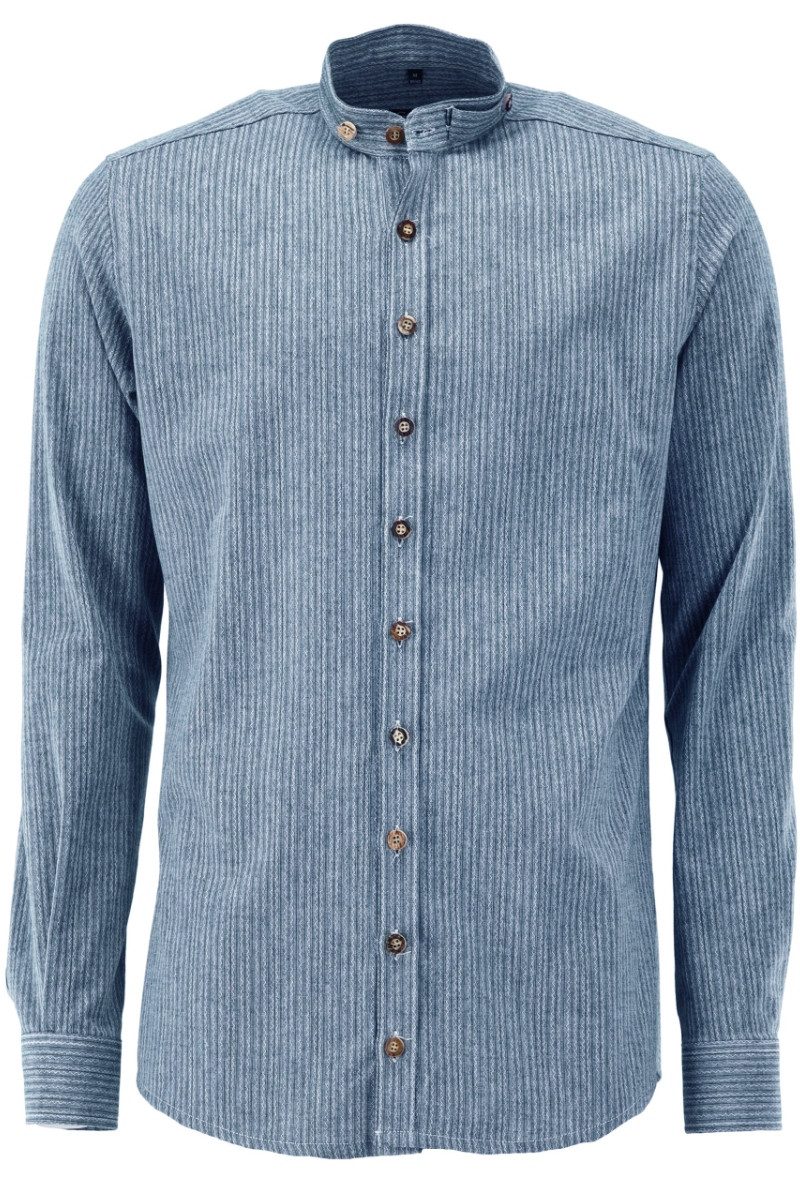 Orbis Textil GmbH & Co. KG Trachtenhemd Trachtenhemd - WENDELIN - kornblau light, trachtenhellgrün – Bild 2 von 3