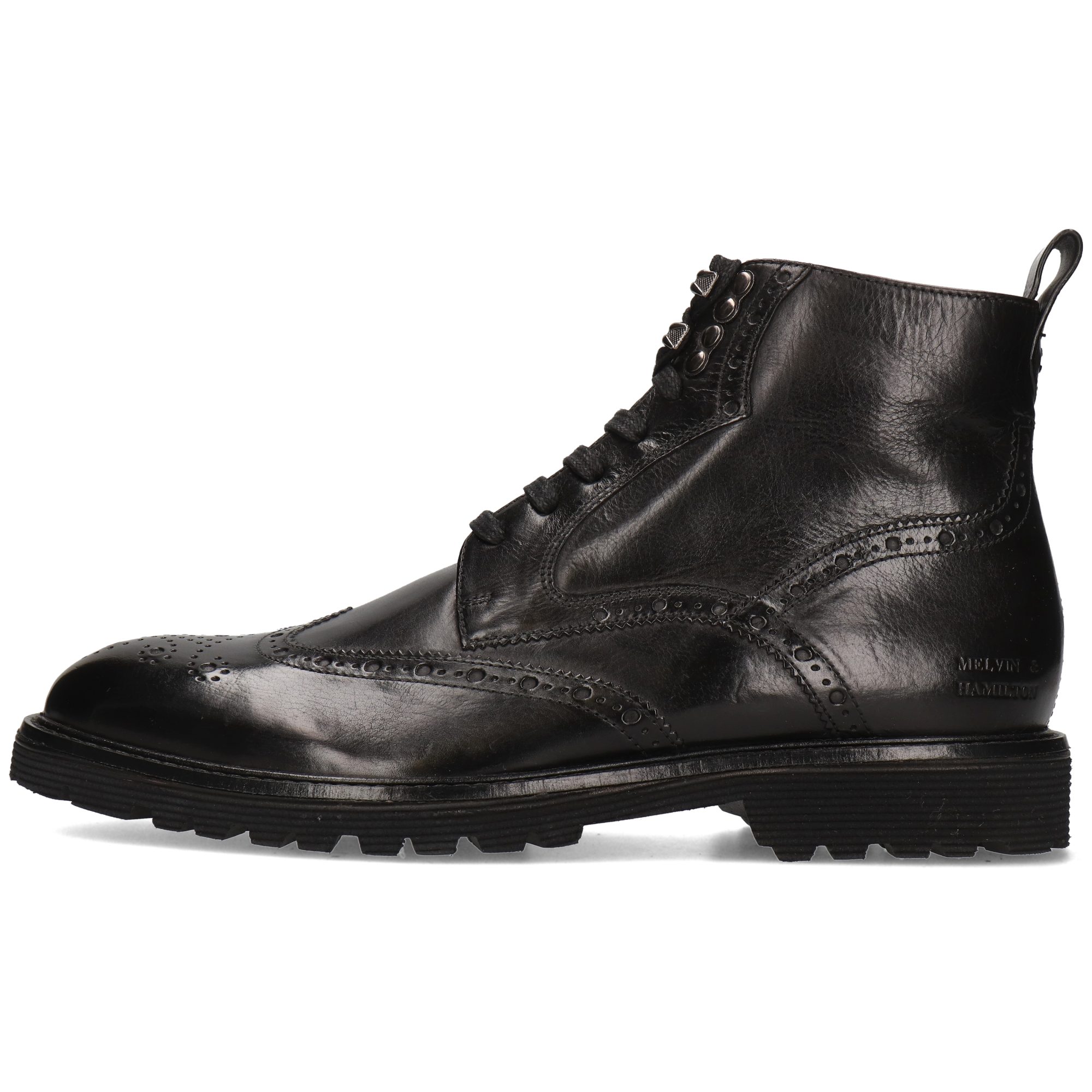 Melvin & Hamilton Trevor 34 Leder-Schnürstiefeletten für Herren Stiefelette Flache Absätze, Echtes Leder, Vegetabile Gerbung