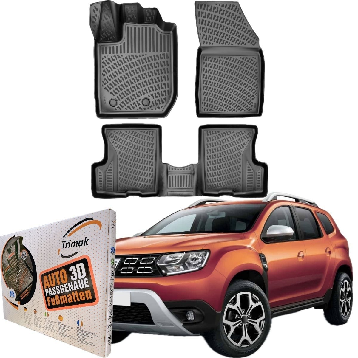 Passform-Fußmatten Oder Kofferraumwanne Oder Set kompatibel mit Dacia Duster