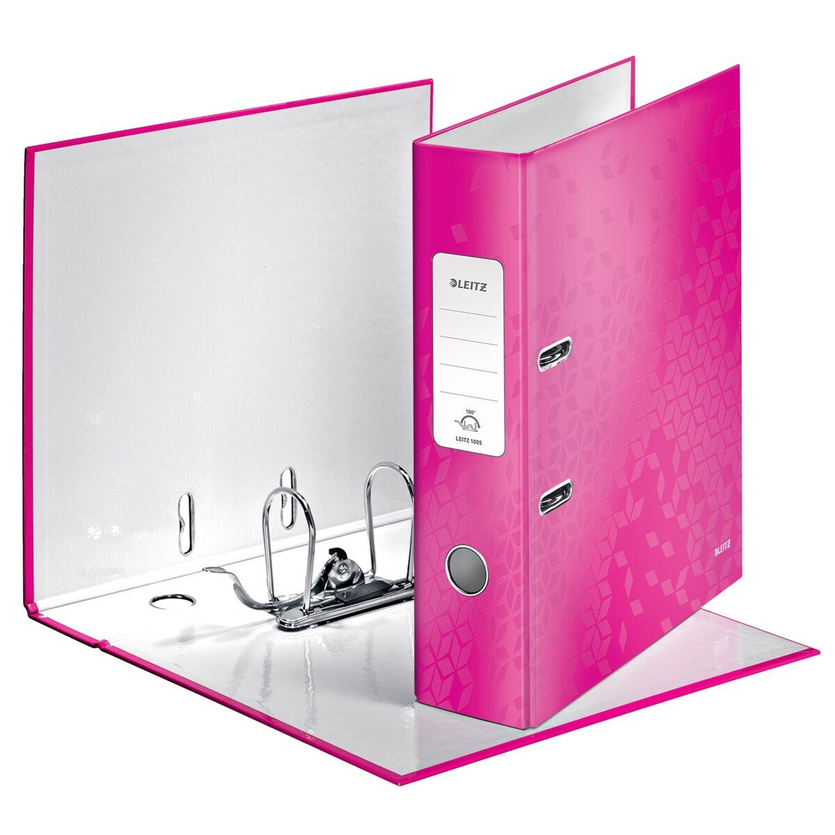 LEITZ Aktenordner Ordner Wow A4 Kunststoff 80mm pink metallic Packung mit 10 Stück