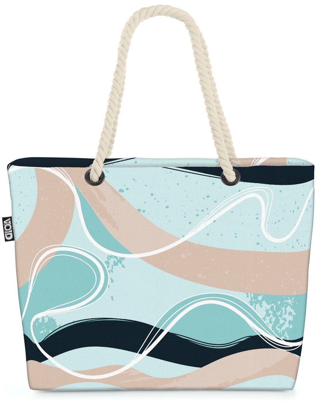 VOID Strandtasche (1-tlg), Artistic Splashes Beach Bag abstrakt kunstvoll artwork textur malerei bunt blau