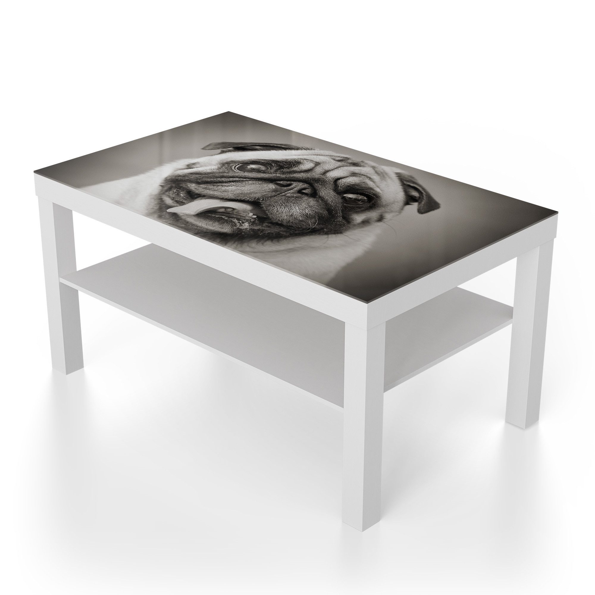 DEQORI Couchtisch 'Verspielte Augenblicke', Glas Beistelltisch Glastisch modern