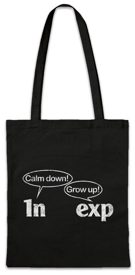 Beuteltasche Calm Down Grow Up Stofftasche Eulersche Zahl E Number Mathe Mathematik