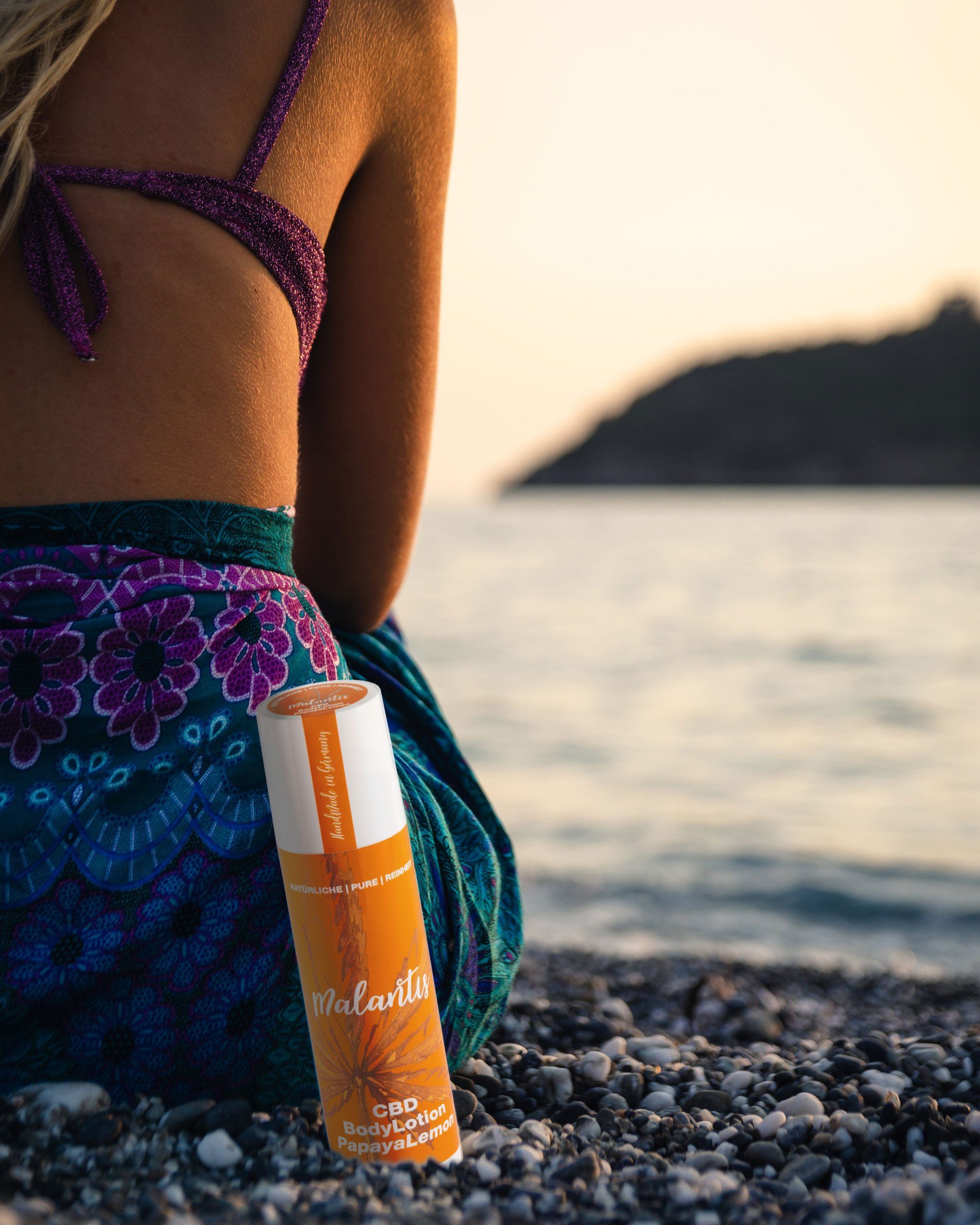 Malantis Bodylotion CBD BodyLotion Papaya Lemon Körperlotion mit Aloe Vera, Panthenol und Sheabutter, 100% Naturkosmetik, Handmade in Germany