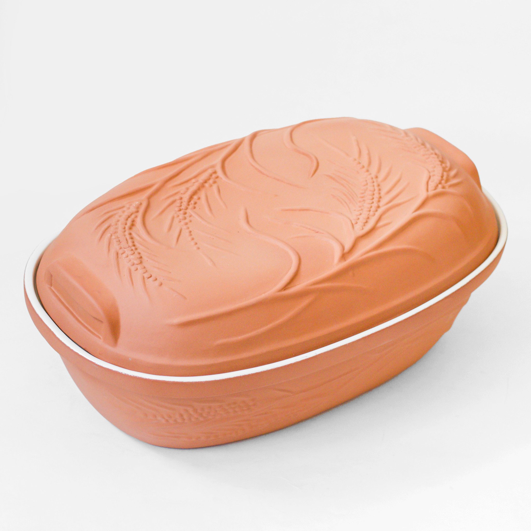 MS-Steinzeug Brotbackform TerraStone Brottopf, (Brottopf mit Deckel), leicht zu reinigende Glasur