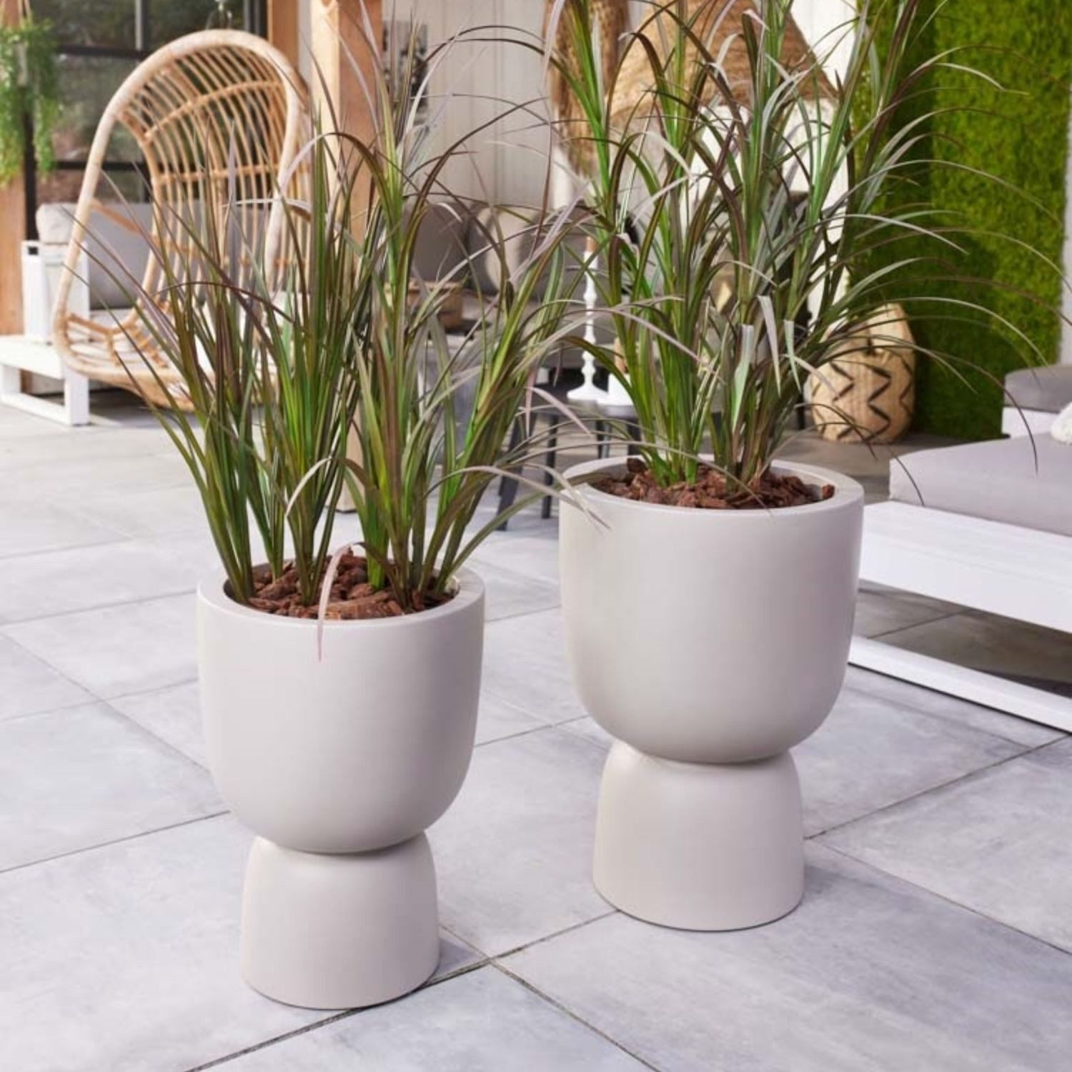 Kunstgras Topfpflanze Gras, Emerald, Höhe 115 cm, UV Beständig, Grün, Gras, H: 115cm