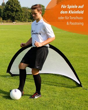 SPORTIKEL24 Pop-Up Target 2 x Pop-Up-Tore im Set, 180 cm breit, mit Tragetasche