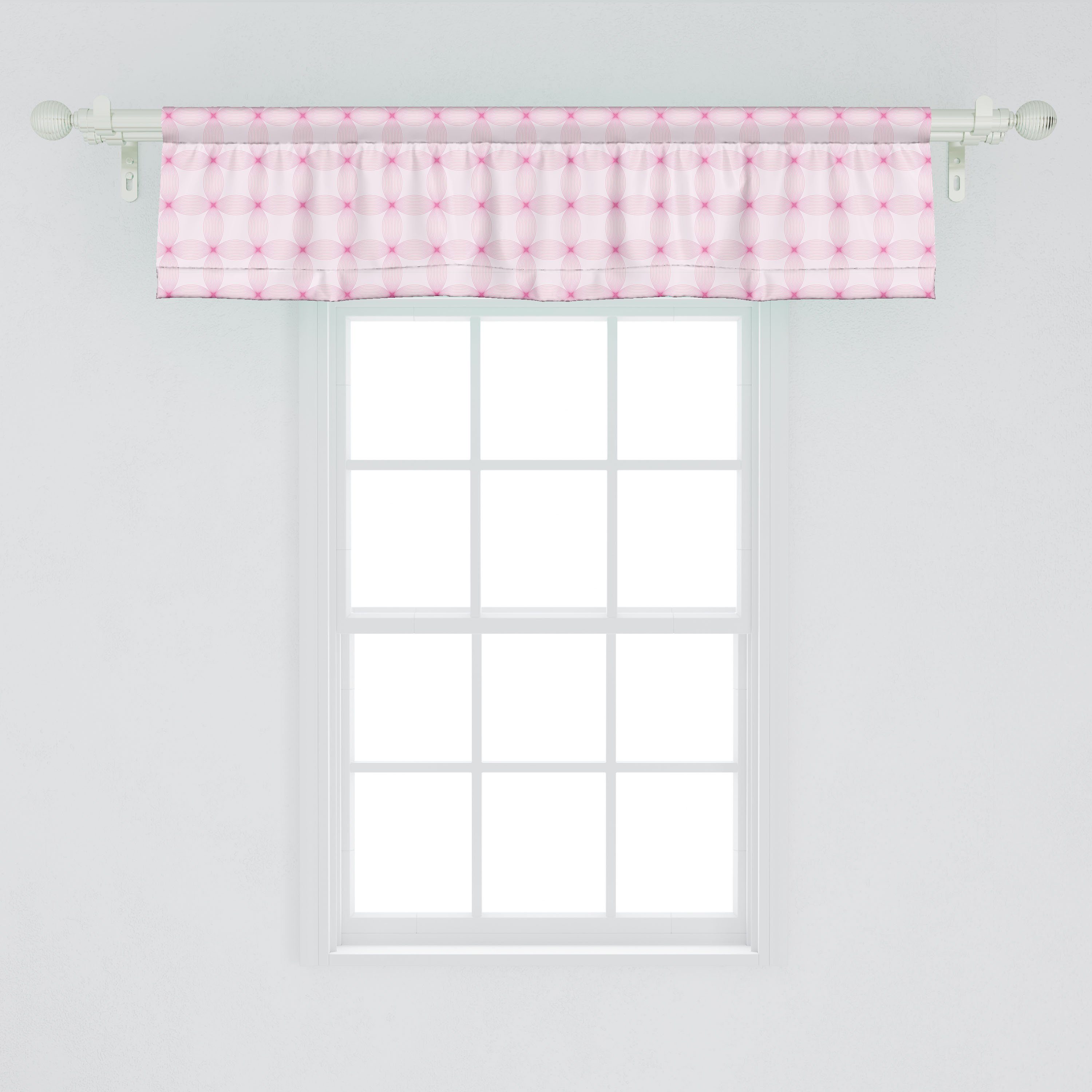 Scheibengardine Vorhang Volant für Microfaser, Küche Stangentasche, mit Schlafzimmer Motive Tangled Baby-Rosa Dekor Abakuhaus, Modern