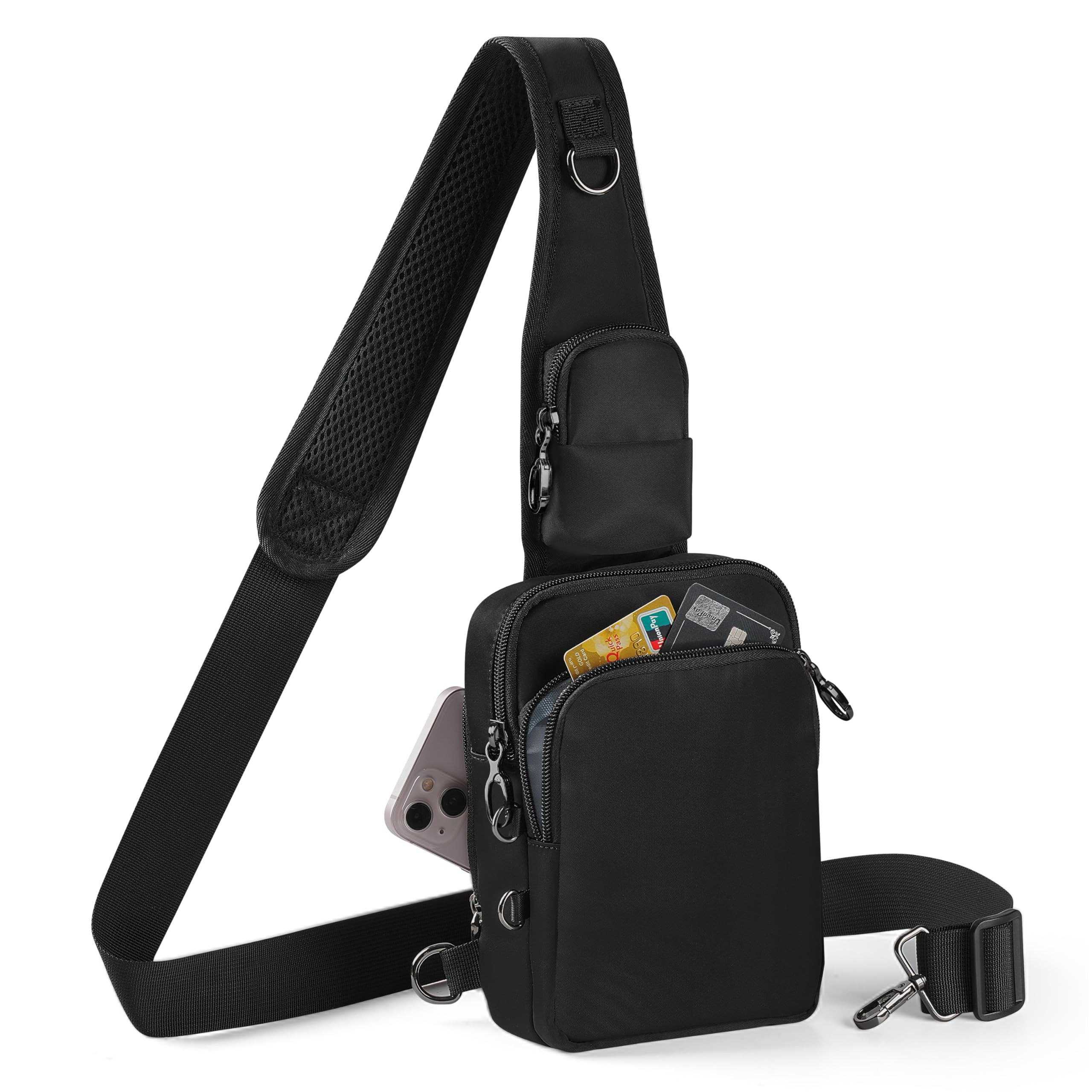 nsihing Umhängetasche RFID Umhängetasche Unisex, Wasserabweisende Crossbody Tasche, Mit Reißverschluss, Diebstahlschutz für Alltag, Arbeit & Reisen