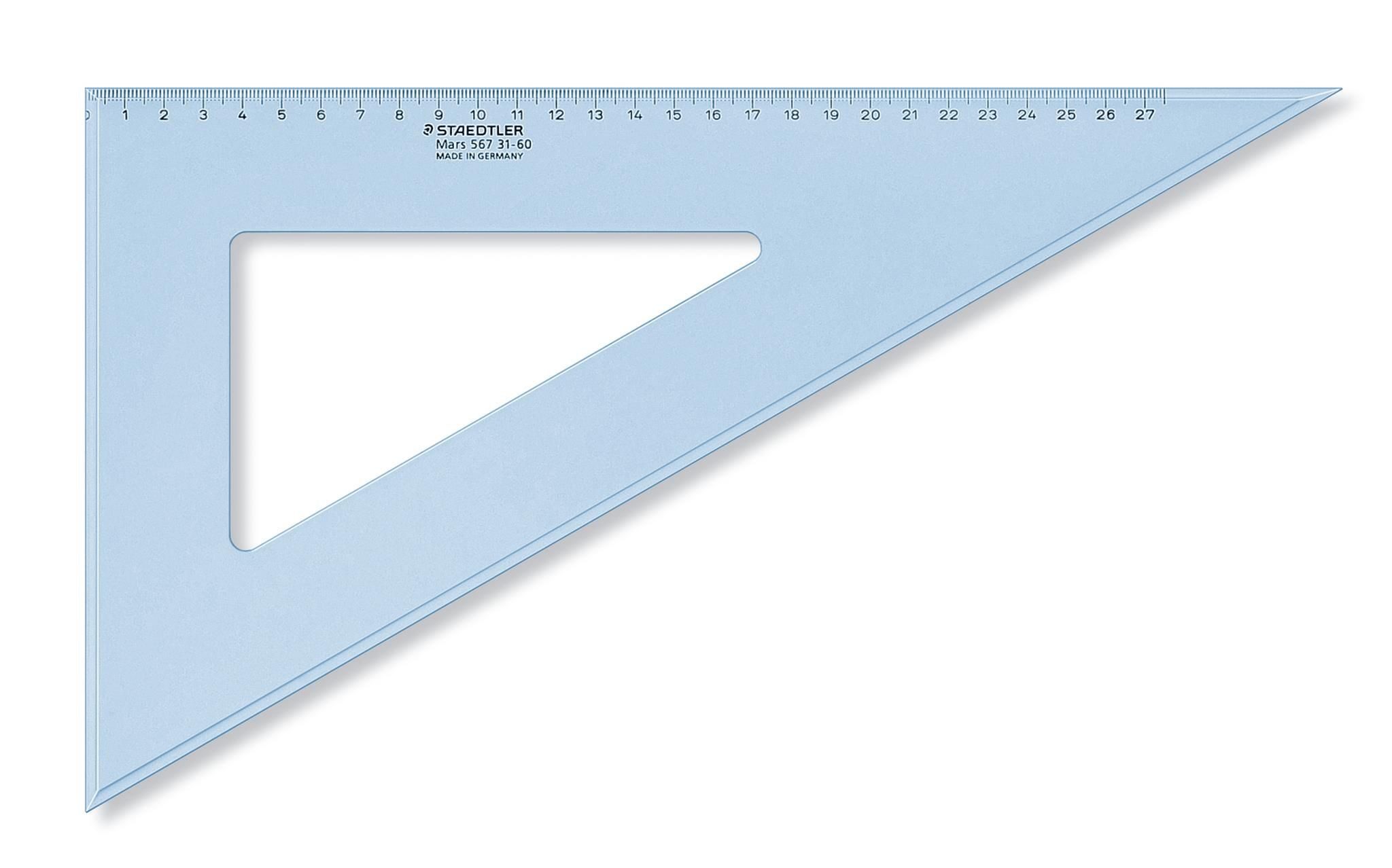 Zeichenlineal Staedtler Zeichendreieck 31cm 60/30 Gr. tr.bl