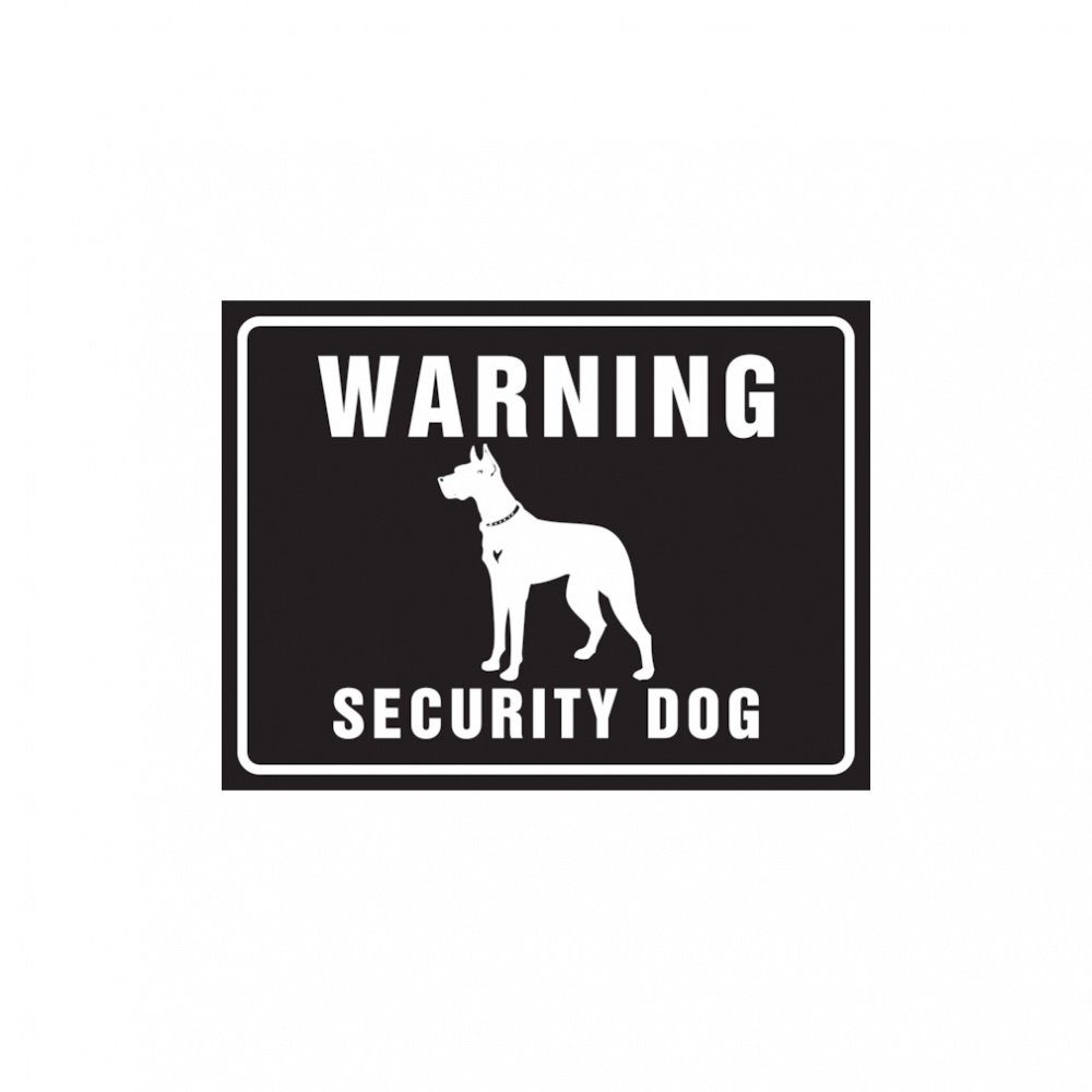 König Werbeanlagen Hinweisschild Hinweisschild, Warning Security Dog, Aluminium, 150 x 200 mm