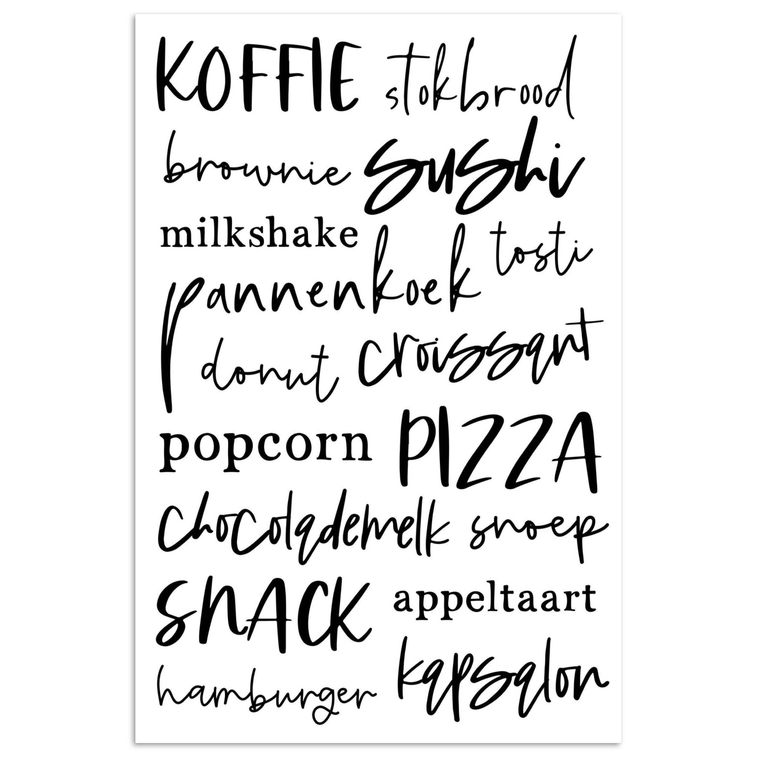 MuchoWow Poster Essen - Speisekarte - günstig online kaufen