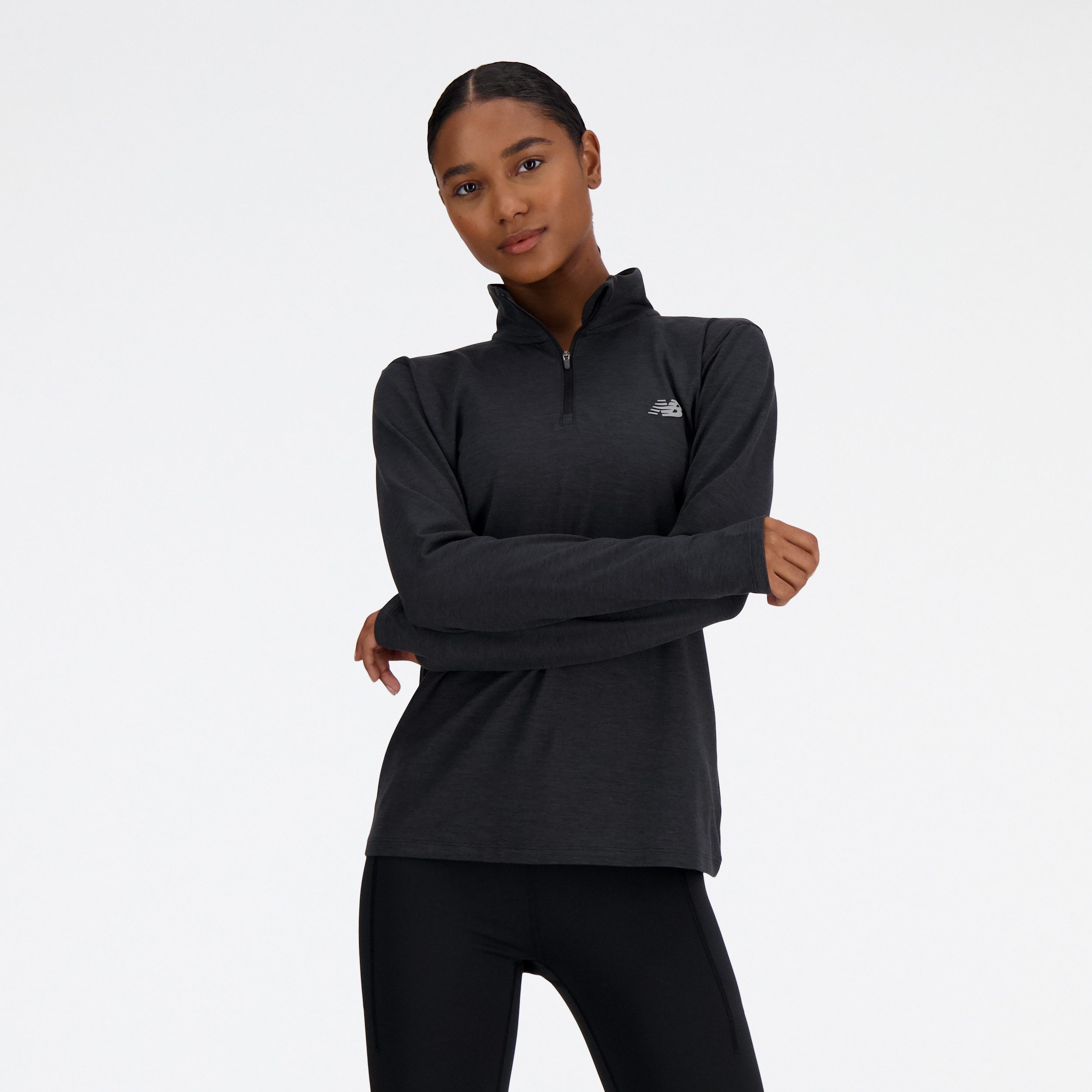 New Balance Laufshirt Sport Essentials Space Dye Quarter Zip günstig online kaufen