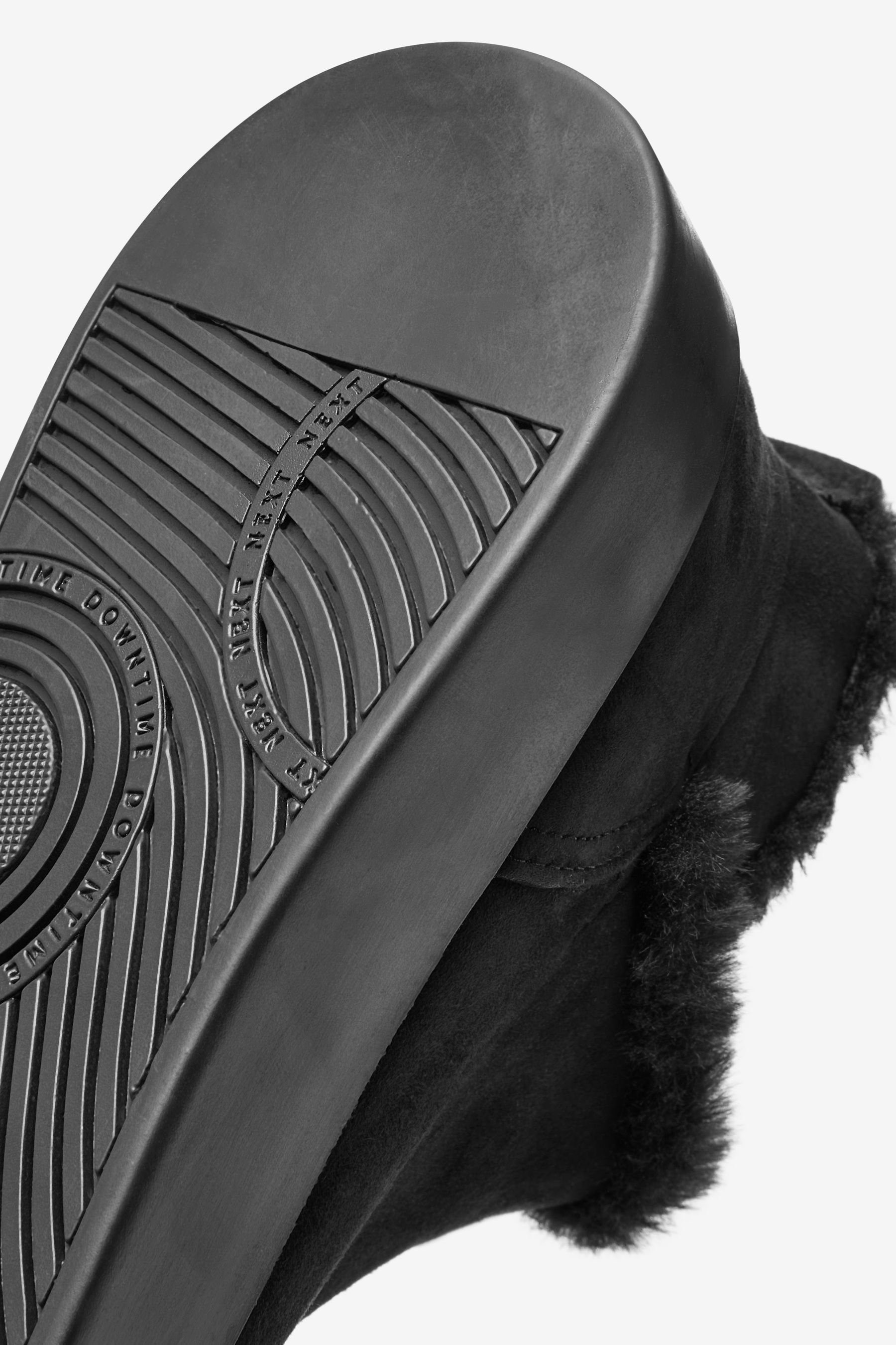 Lederturnschuhe Black Kunstfell Next Signature Sneaker (1-tlg) aus