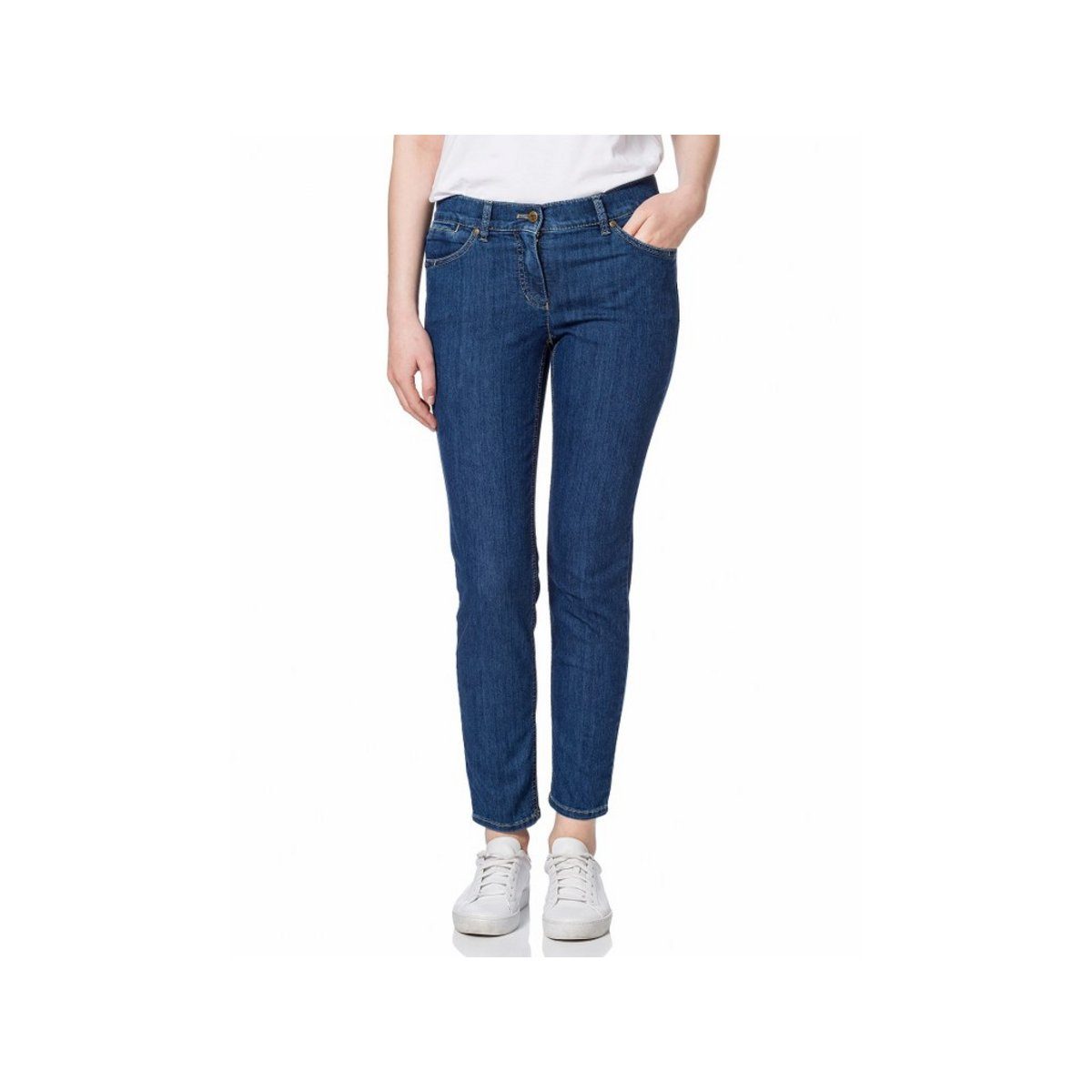 GERRY WEBER 5-Pocket-Jeans uni (1-tlg) blue denim (87300)
