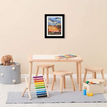 Blusmart Bilderrahmen Kunst-Fotorahmen für Kinder, für 10 Bilder (Wanddekoration, 1 St), Collage, Für Kinder zum Basteln, Aufhängen und Aufbewahren von Kunstwerken