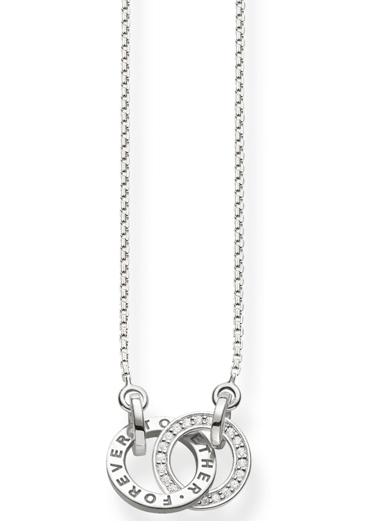 THOMAS SABO Kette mit Anhänger TOGETHER FOREVER, KE1488-051-14-L45V, mit Zirkonia (synth)