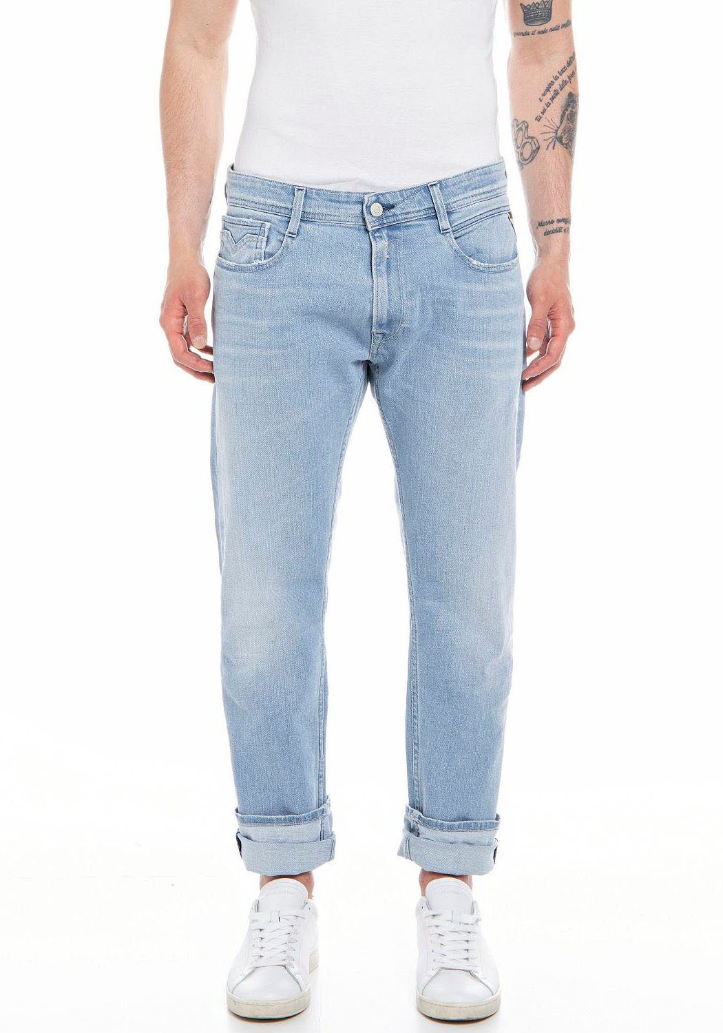 blue light Replay Comfort-fit-Jeans Rocco