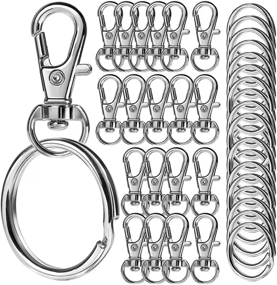 Karabiner 40 Stück Karabiner Schlüsselanhänger, Karabinerhaken Klein