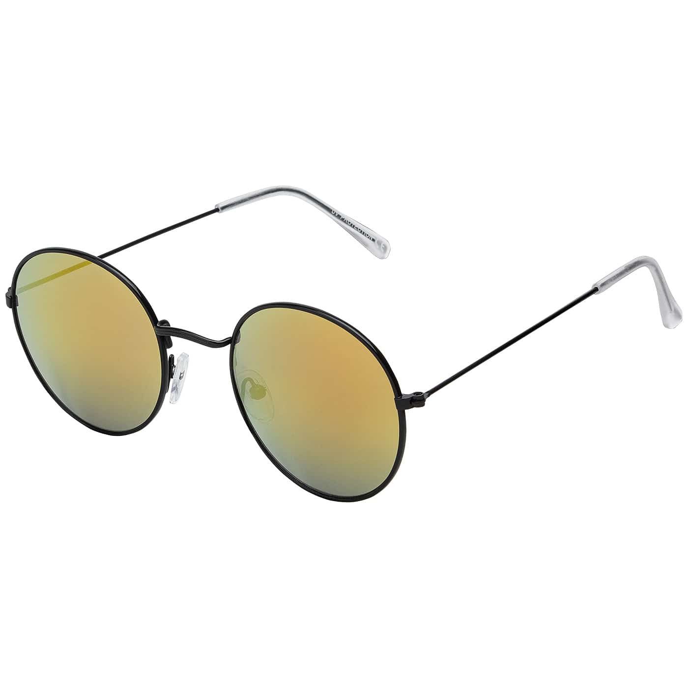 BEZLIT Eyewear Retrosonnenbrille Rund Form Verspiegelt Damen Herren Sonnenbrille (1-St) mit orange, blau, hellrot, lila, grün und roten Linsen