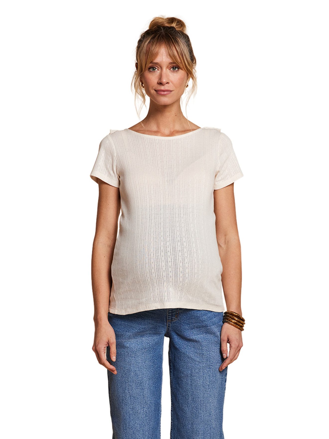 Envie de Fraise Umstandsjeans Weite Umstandsjeans, Stretch-Einsatz