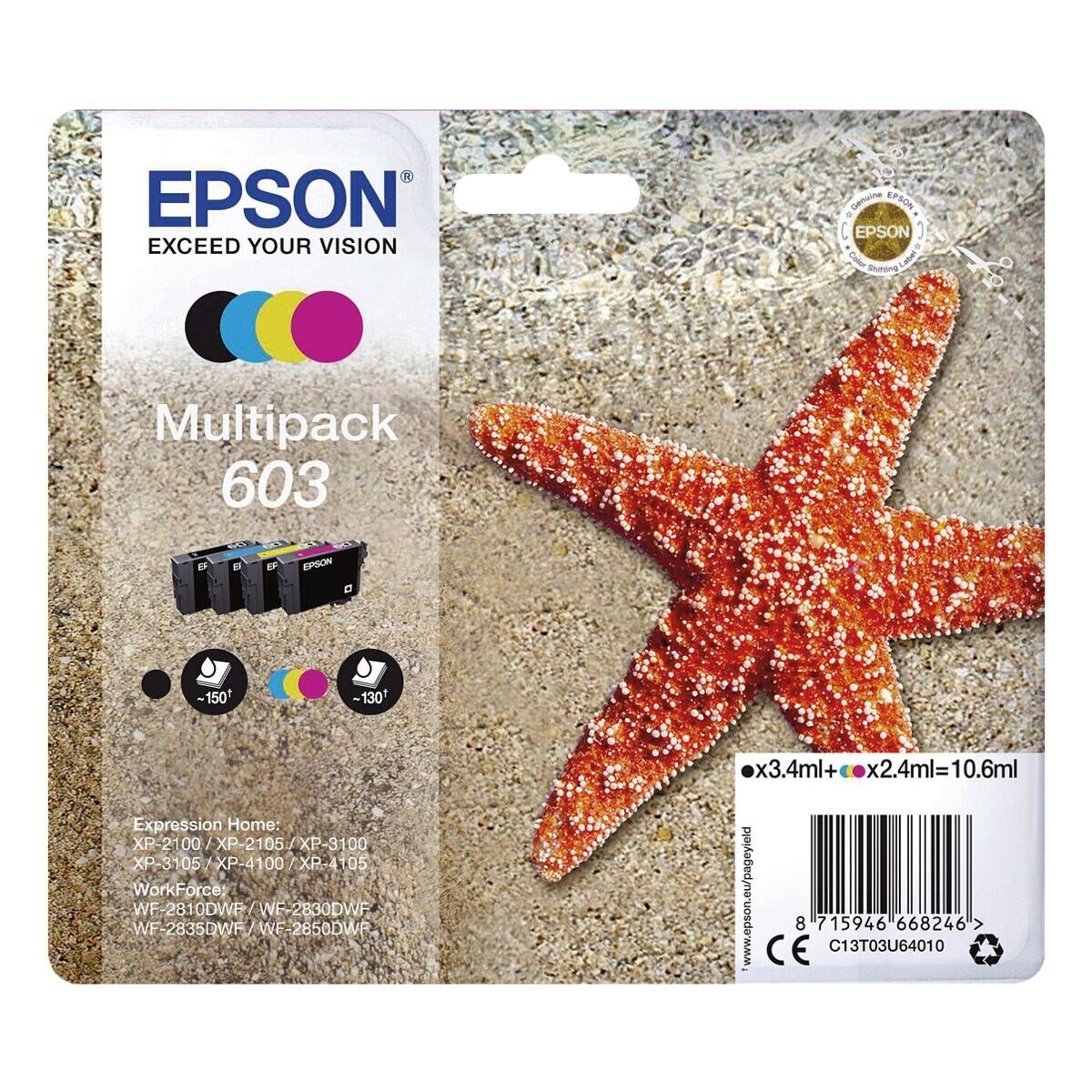 Epson 603 Tintenpatrone (cyan / magenta / gelb / schwarz)