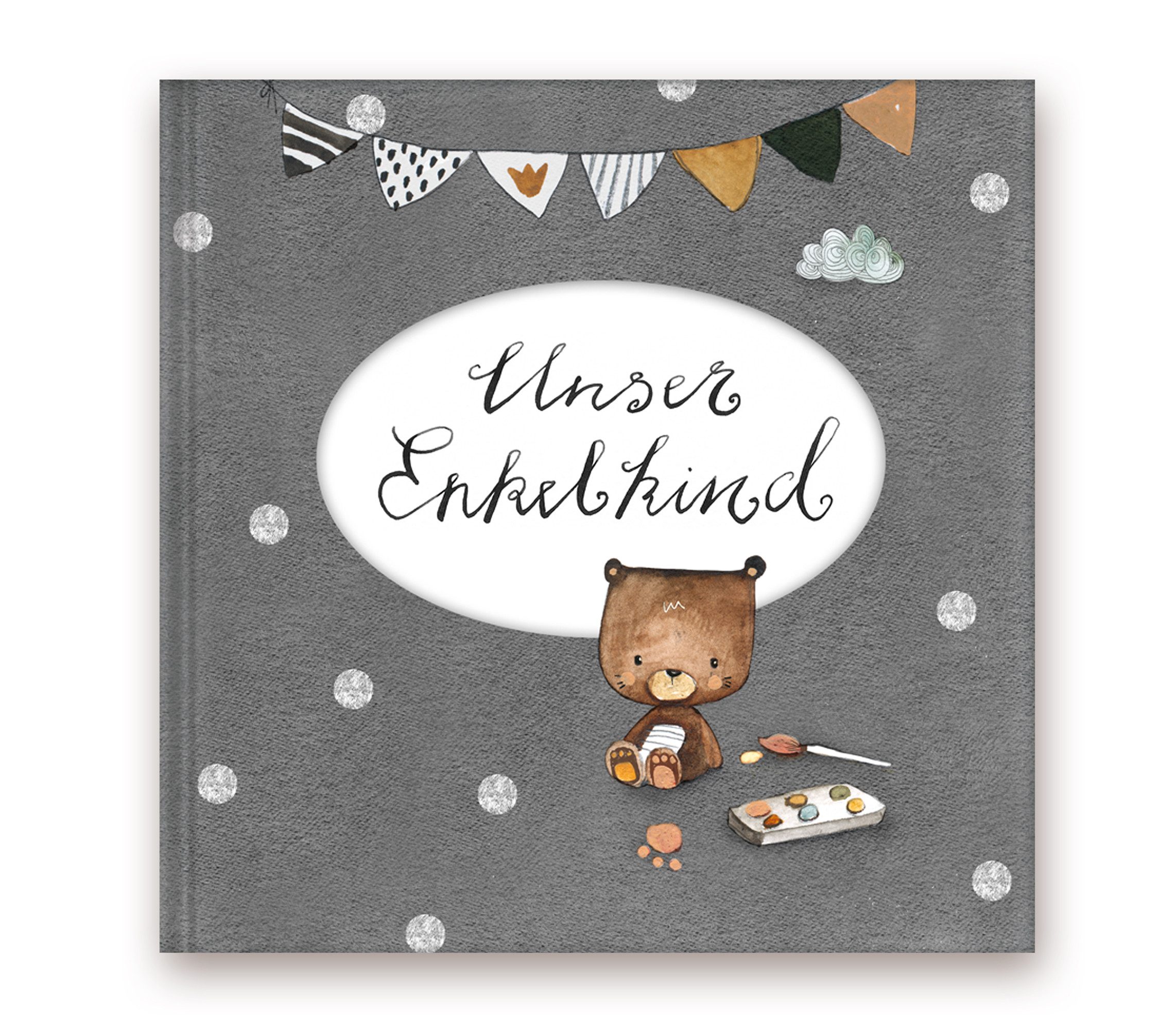 Pipapier Notizbuch Enkelkindalbum "Unser Enkelkind" Erinnerungsbuch, Geschenk Großeltern Pipapier, Geschenk für Großeltern