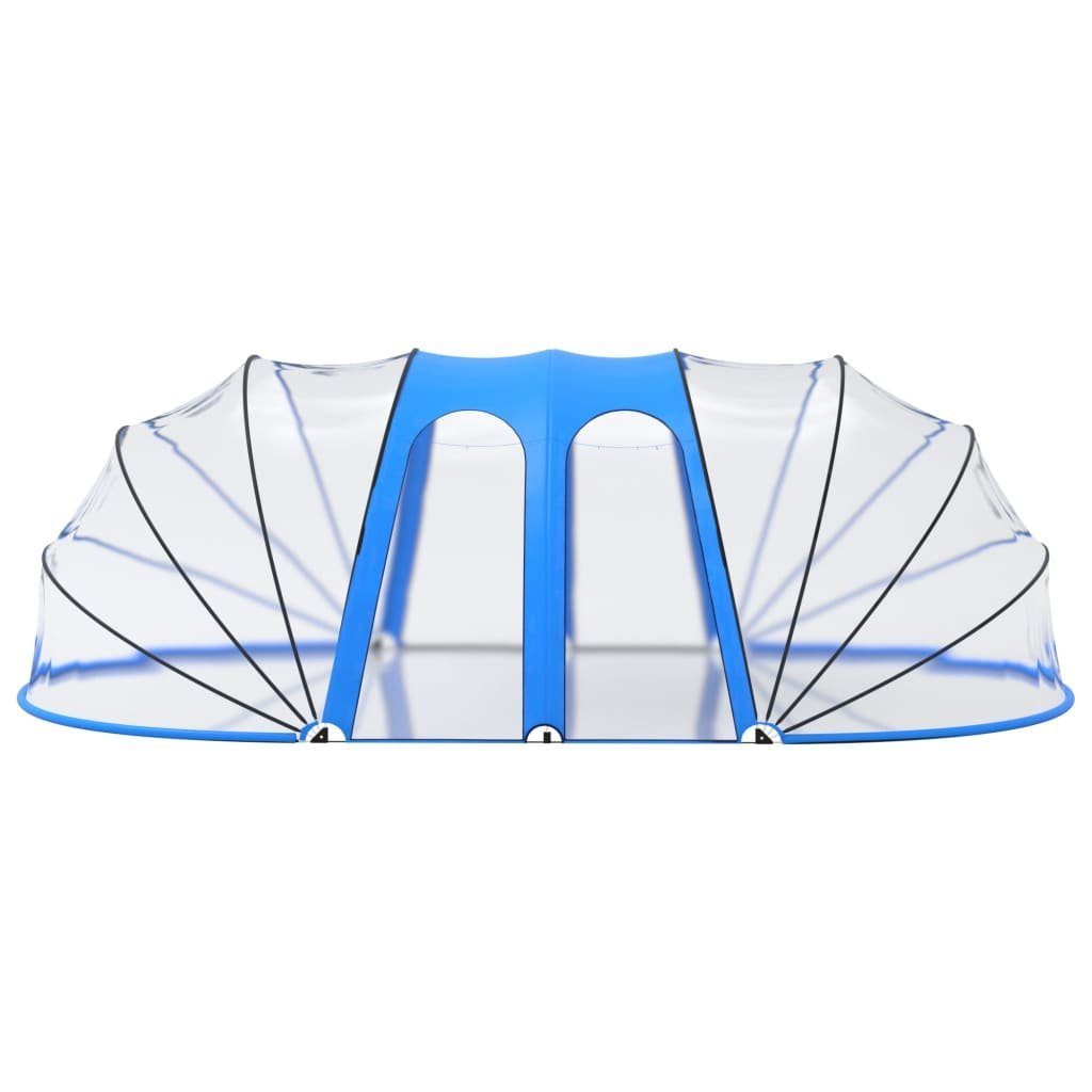 vidaXL Pool-Abdeckplane 620 x 410 x 210 cm Poolabdeckung Pooldach Poolkuppel aufklappbar Oval