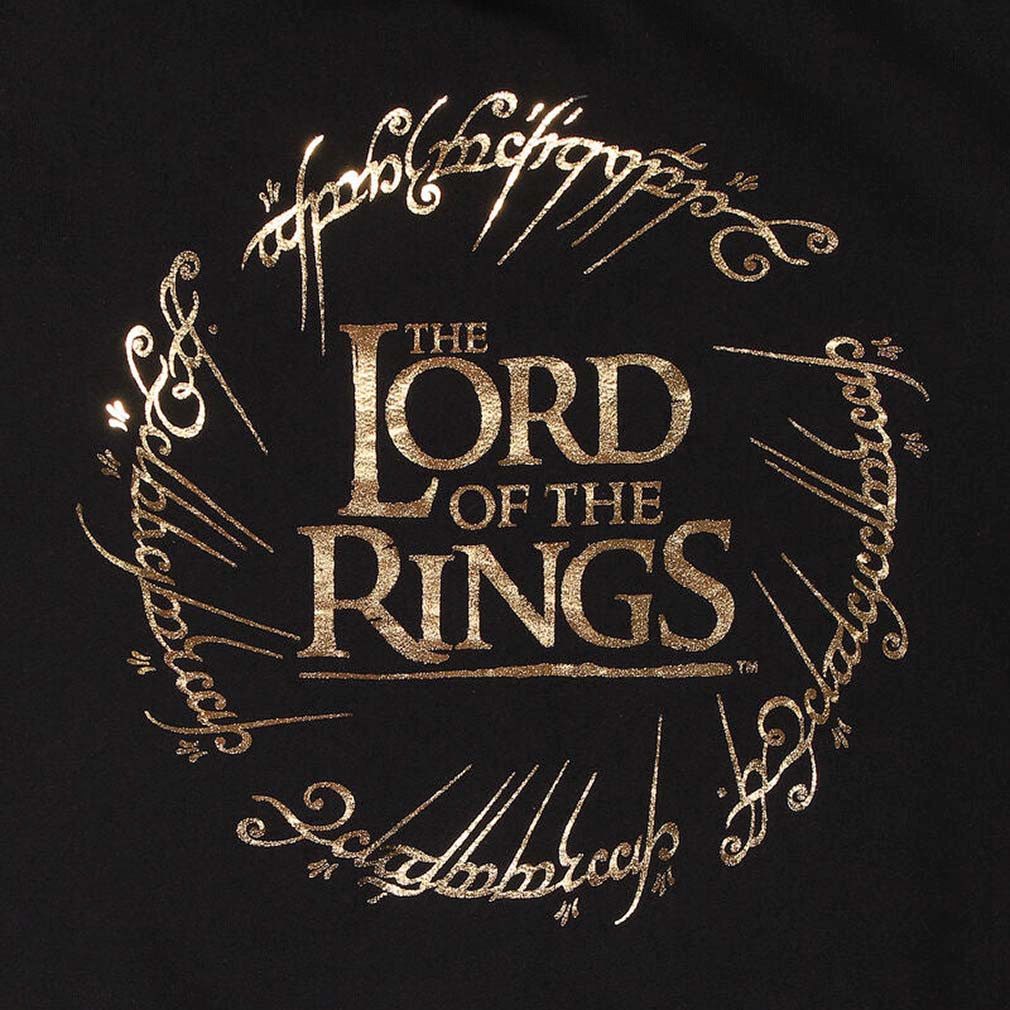 Der Herr der Ringe Hoodie Gold Foil Hoodie LOTR Ringgedicht