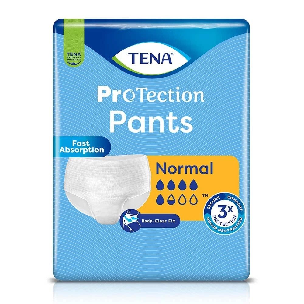 TENA Inkontinenzslip Pants Normal (Set, 60-St., 2 Packungen zu je 30 Stueck) Einwegunterwaesche, geeignet bei leichter bis Blasenschwaeche