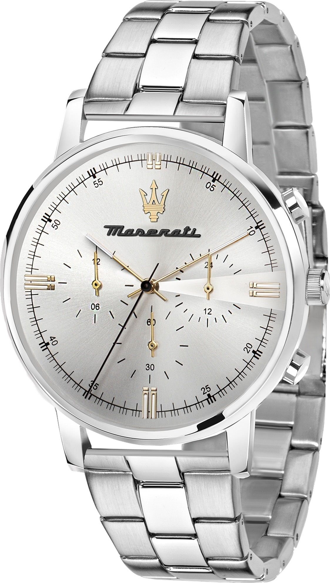 MASERATI Multifunktionsuhr Maserati Damenuhr Multifunktion, (Multifunktionsuhr), Herren, Damenuhr rund, (ca. 42x51,5mm) Edelstahlarmband, Made-In Italy