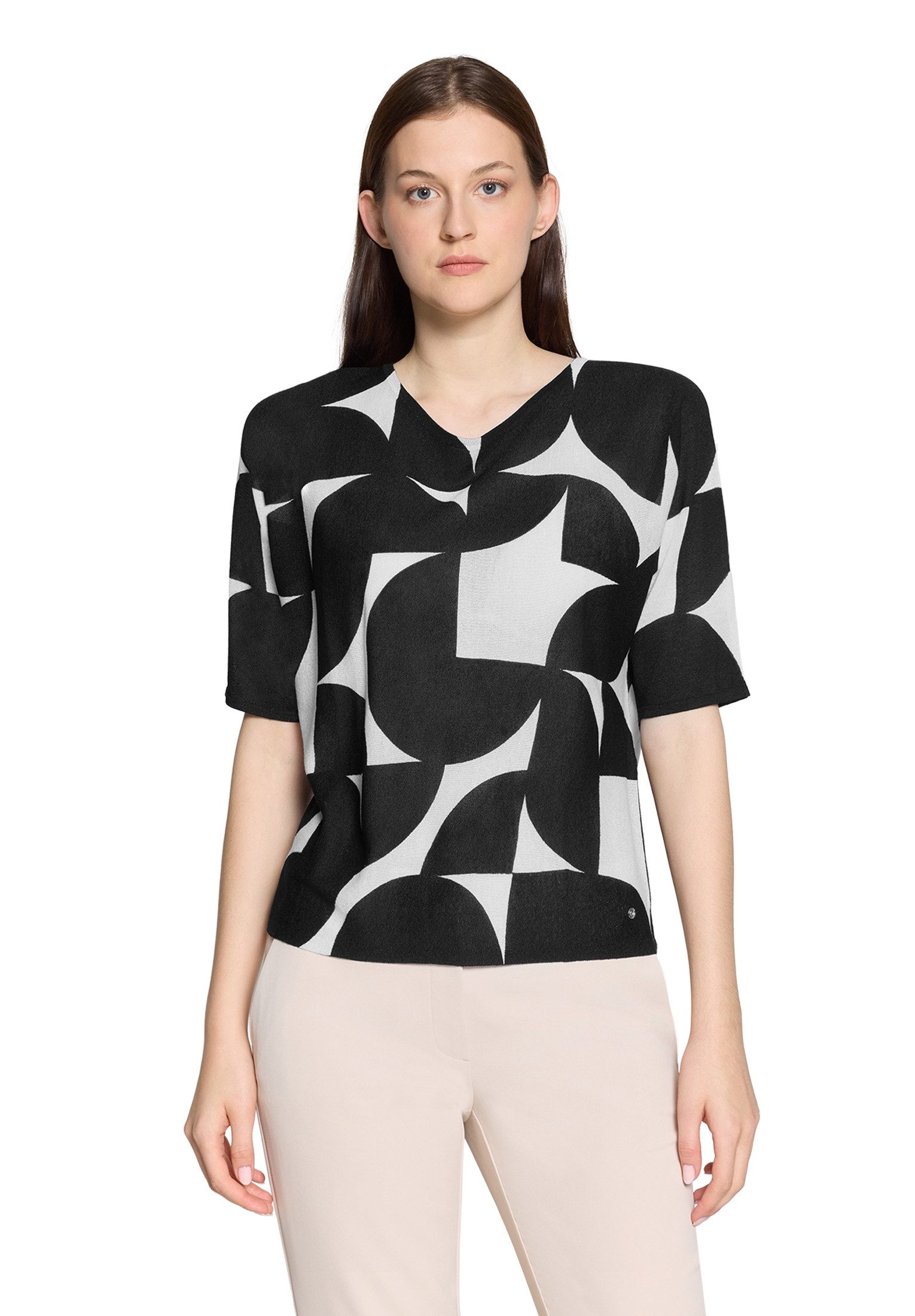 Betty&Co Strickpullover Damen mit Print (1-tlg)