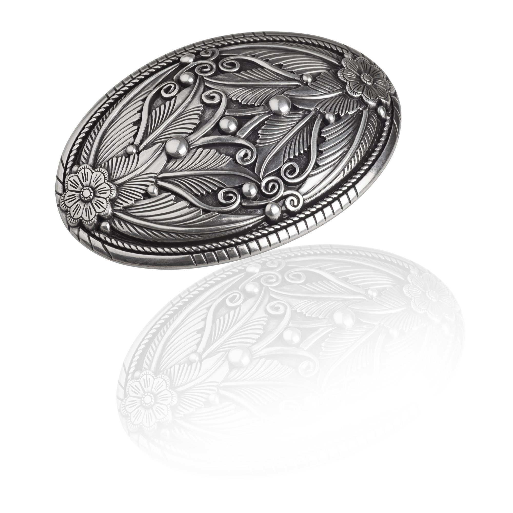 Gürtelschnalle 40mm Zink Silber - Buckle Marseille - 334507520020