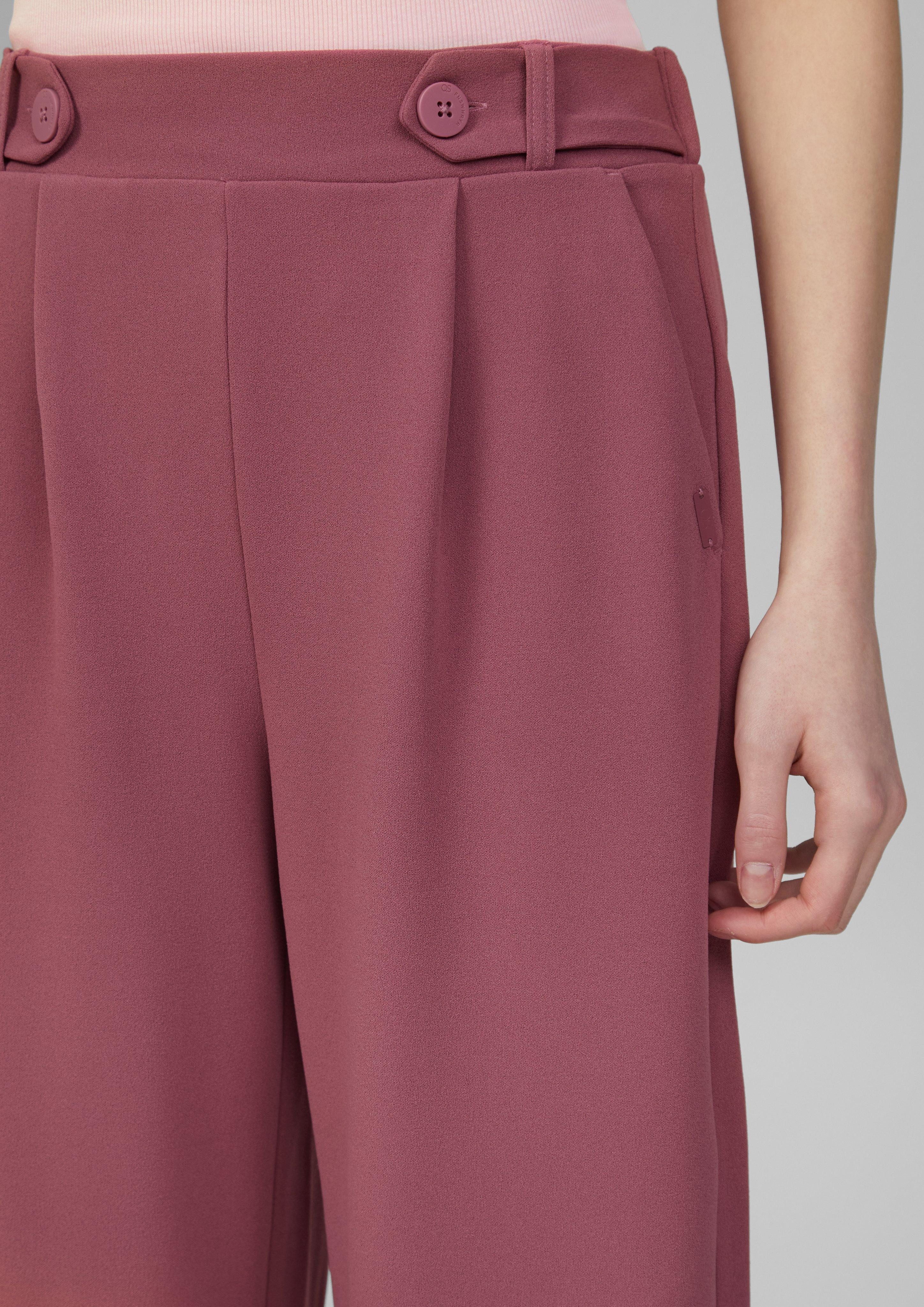 QS 7/8-Hose Culotte aus Interlockjersey Zierknopf günstig online kaufen