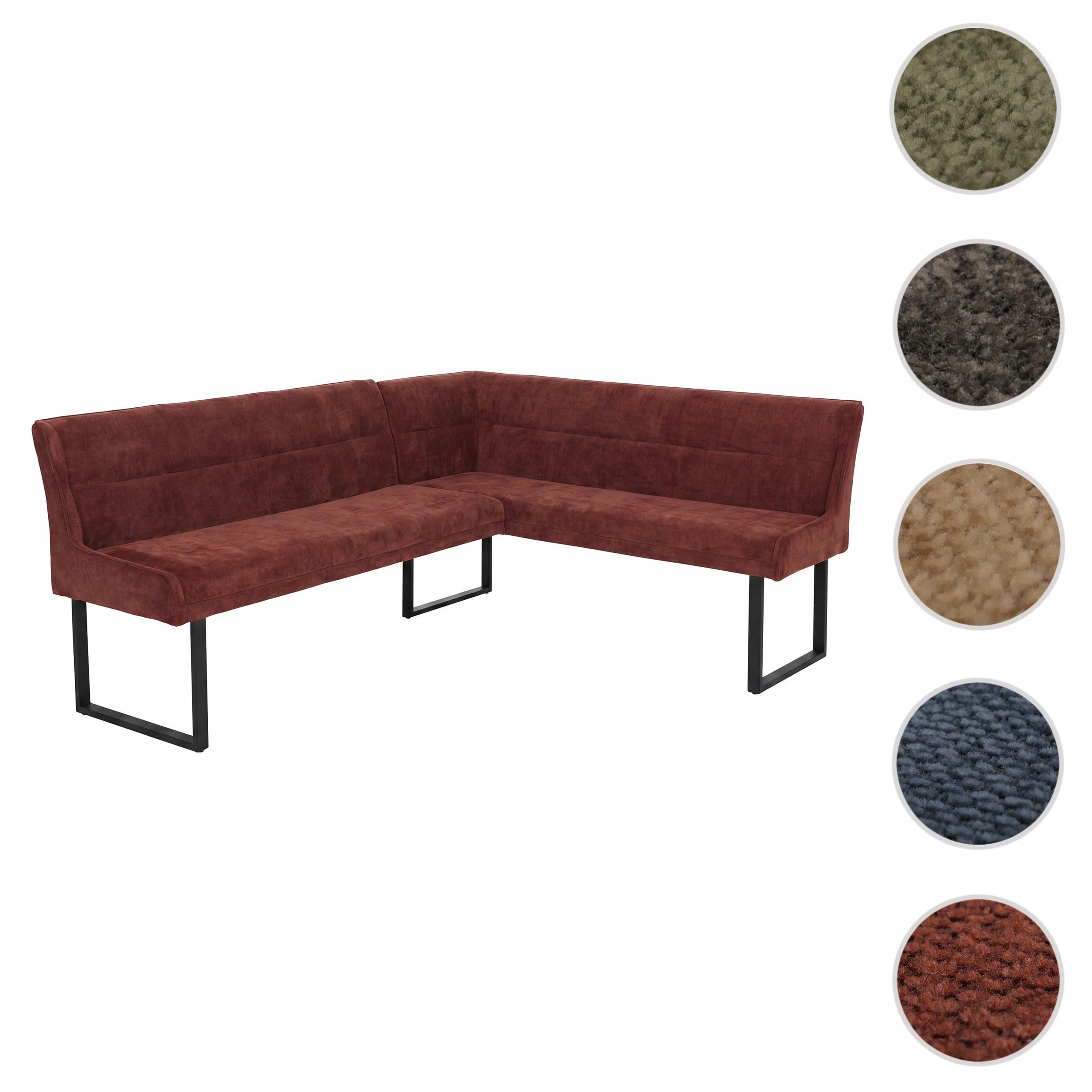 MCW Eckbank MCW-O81-210, Dekorative Ziernaht, Mit höhenverstellbaren Fußbodenschonern