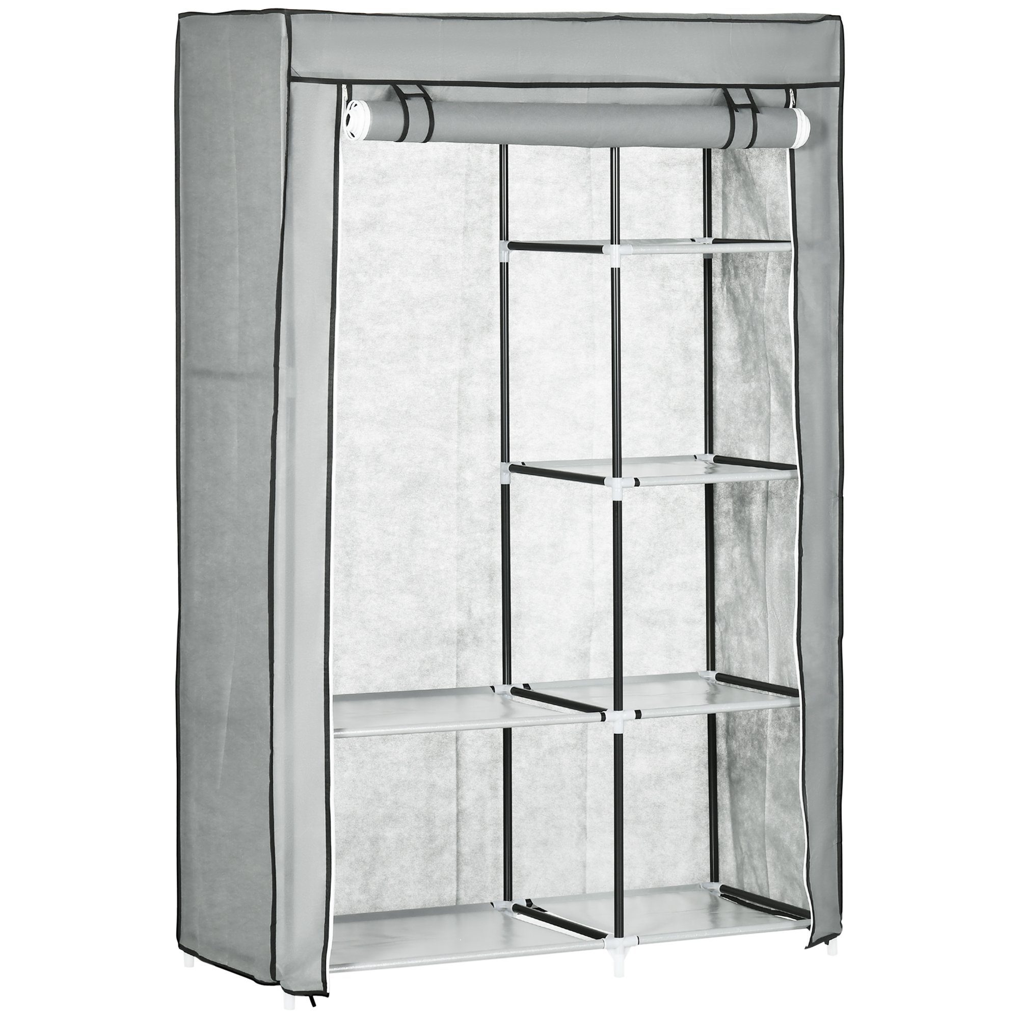 HOMCOM Stoffschrank Klappbarer Kleiderschrank Faltbare Garderobe günstig online kaufen