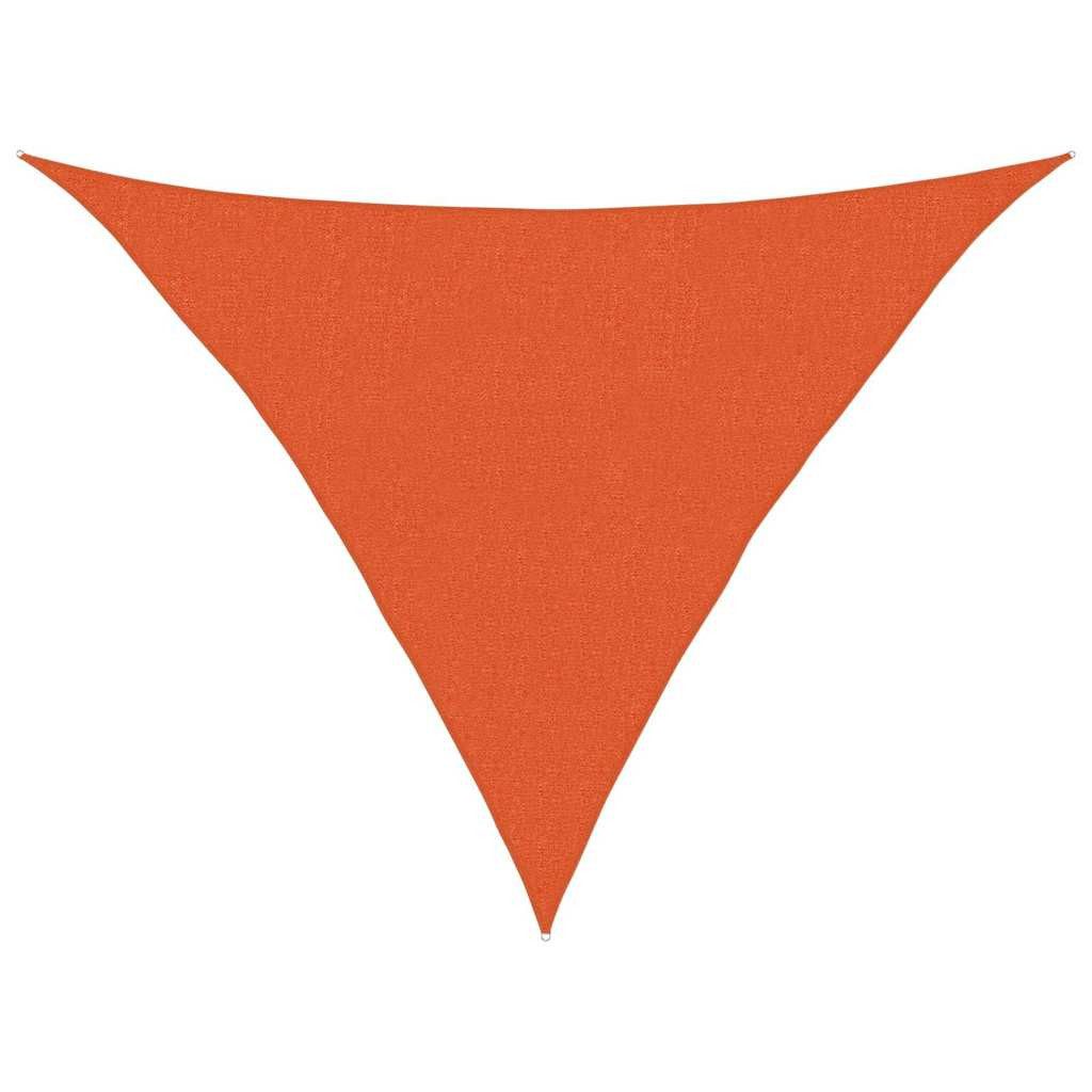 vidaXL Sonnensegel Sonnensegel 160 g/m² Dreieckig Orange 2,5x2,5x3,5 m HDPE, (1-tlg)
