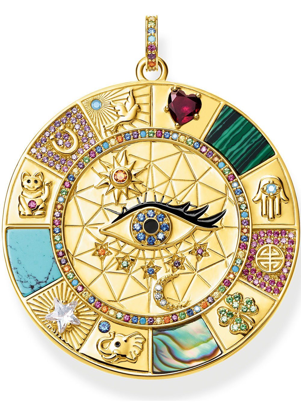 THOMAS SABO Kettenanhänger Thomas Sabo Charm Anhänger Amulett magische Glückssymbole PE855-993-